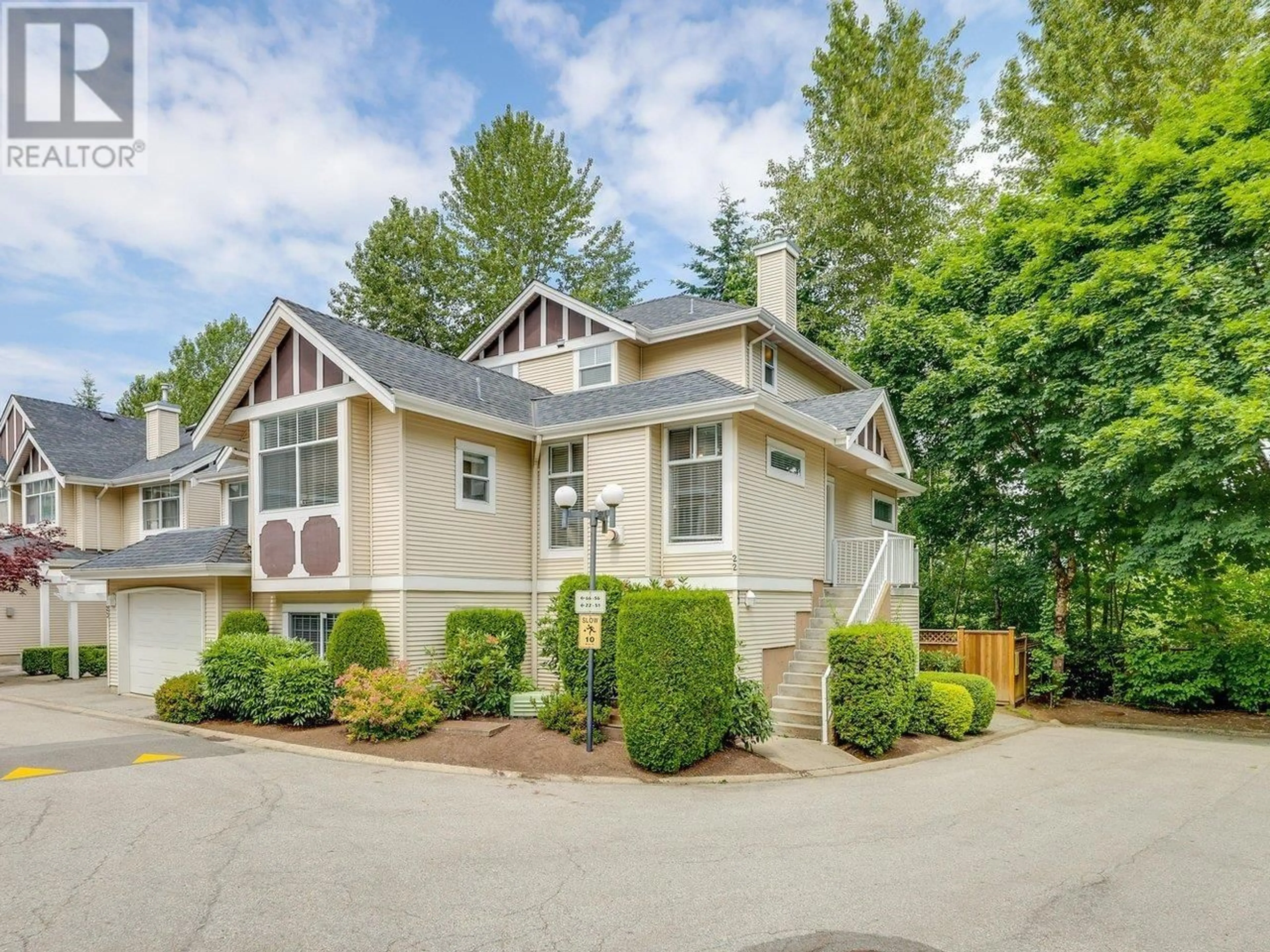 Home with vinyl exterior material, street for 22 - 7488 MULBERRY PLACE, Burnaby British Columbia V3N5B4