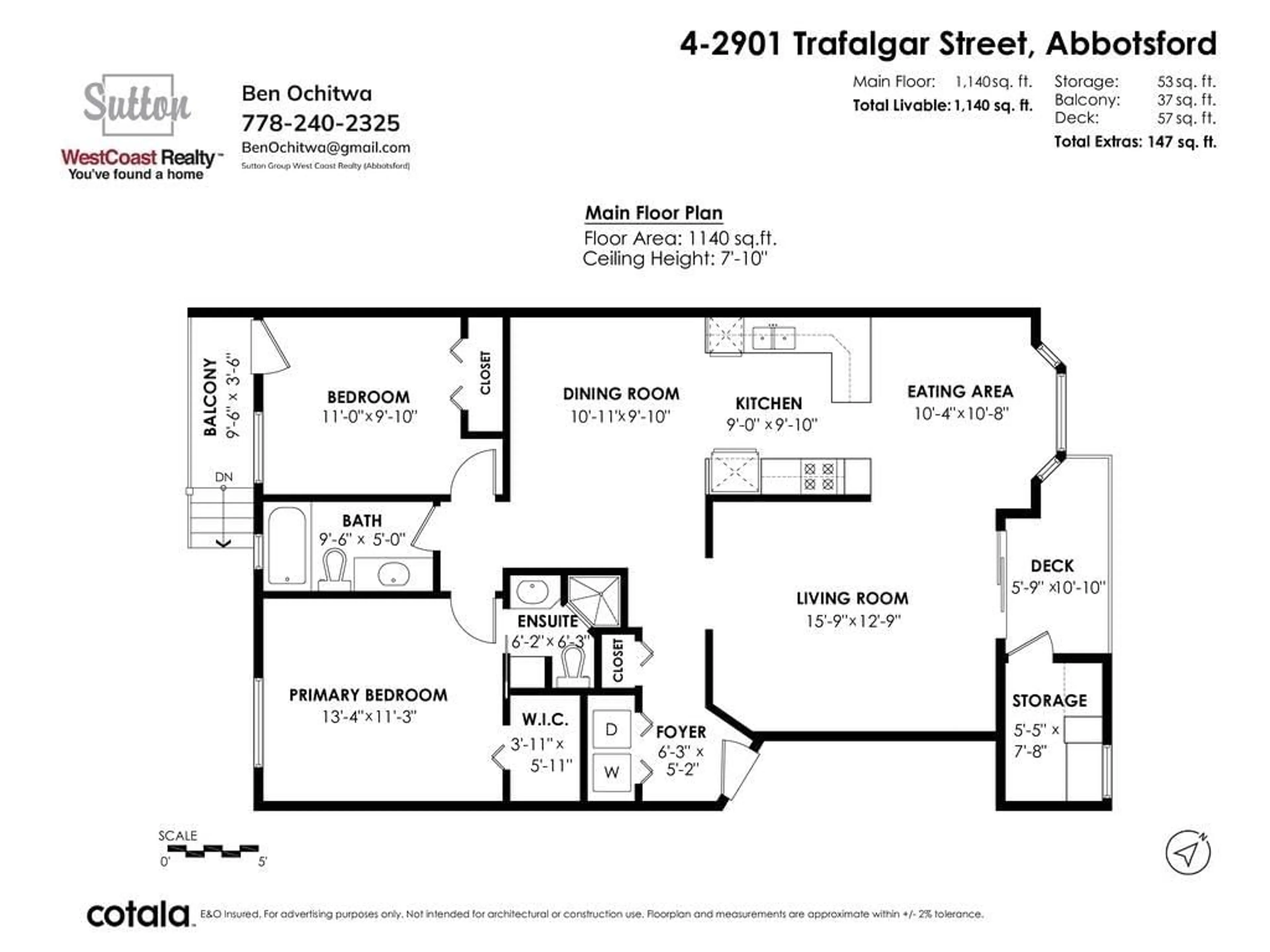 Floor plan for 4 - 2901 TRAFALGAR, Abbotsford British Columbia V2S7Y1