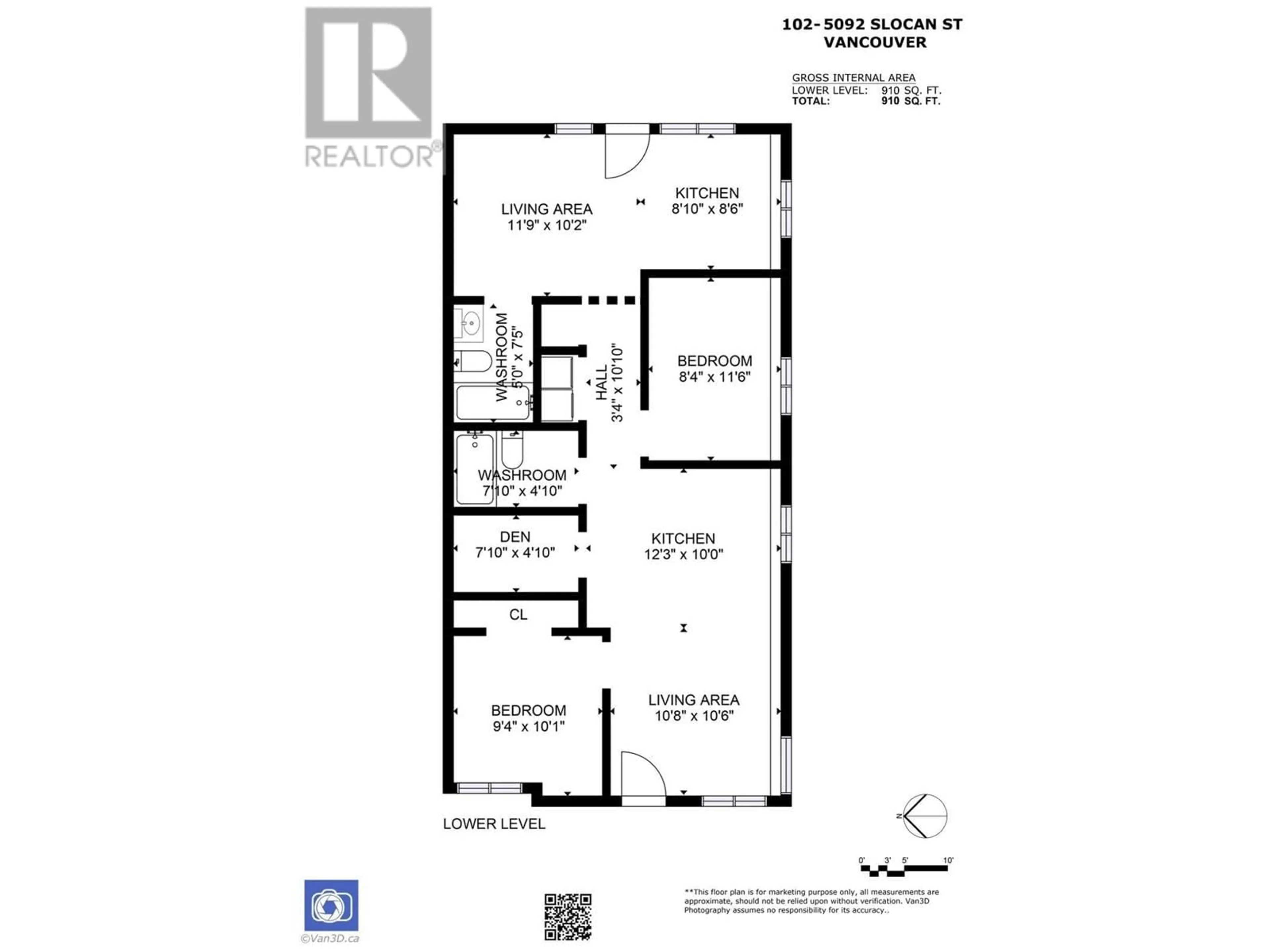 Floor plan for 103 - 5092 SLOCAN STREET, Vancouver British Columbia V5R2A5