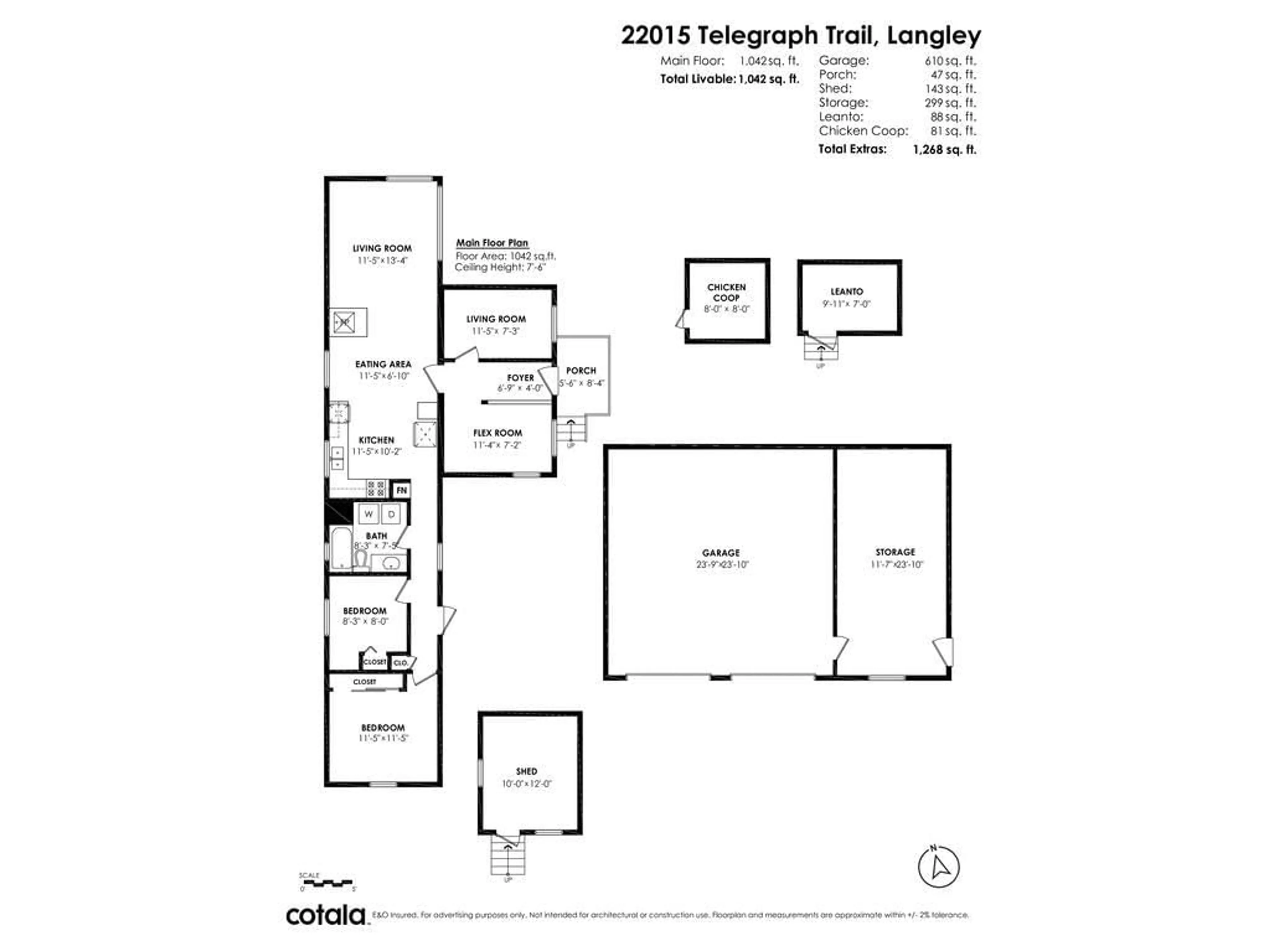 Floor plan for 22015 TELEGRAPH, Langley British Columbia V1M3S6