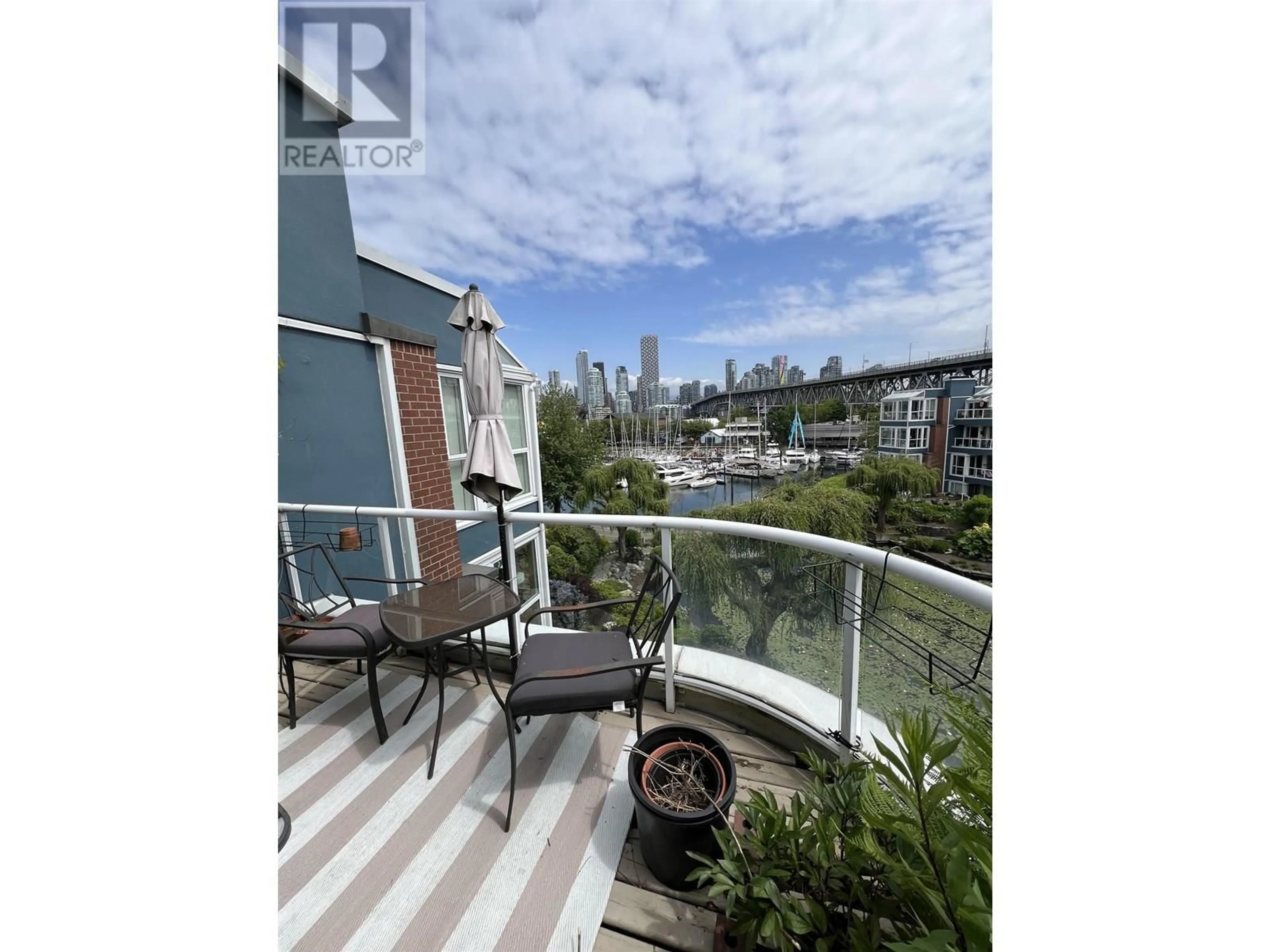 Balcony in the apartment, water/lake/river/ocean view for 404 - 1551 MARINER WALK, Vancouver British Columbia V6J4X9