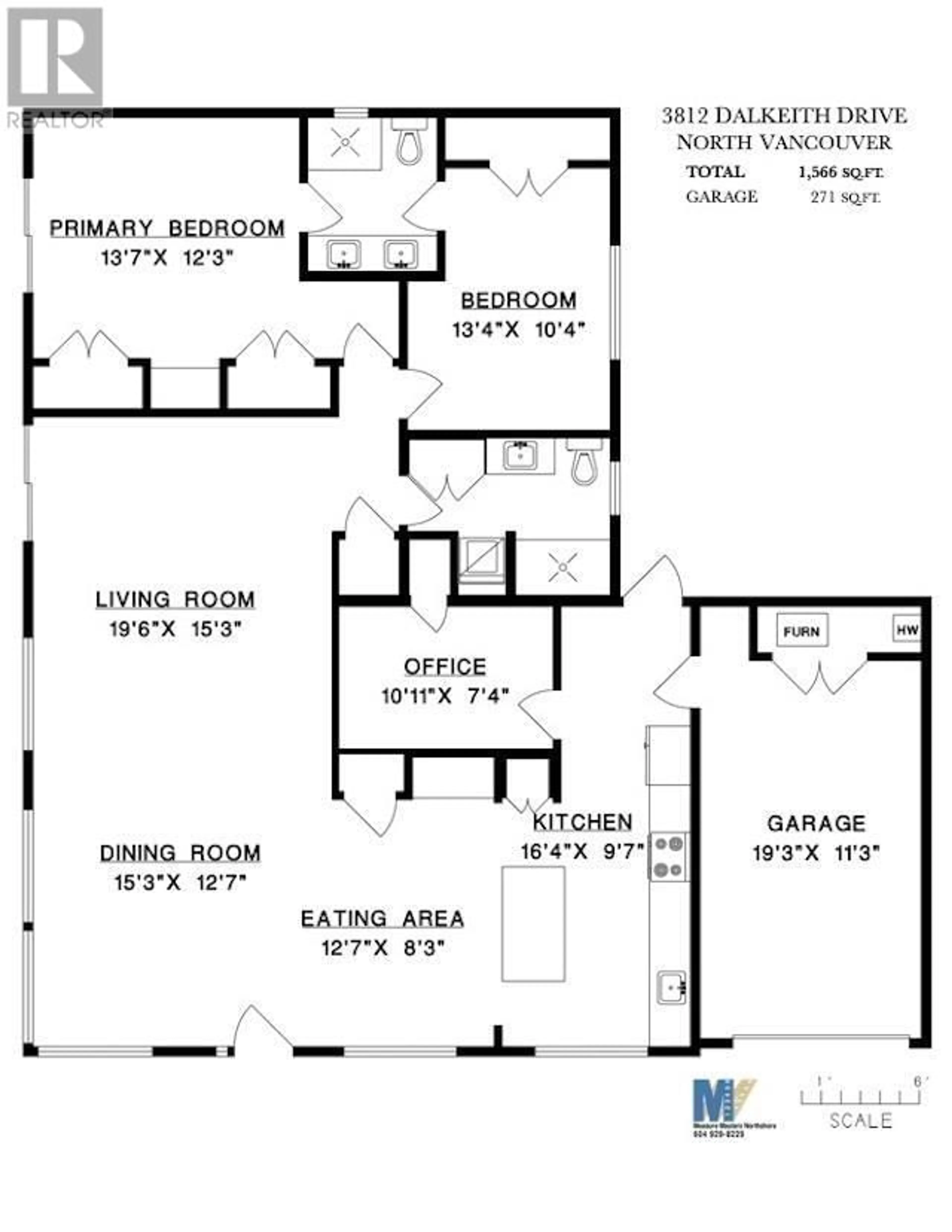 Floor plan for 3812 DALKEITH DRIVE, North Vancouver British Columbia V7N3N6