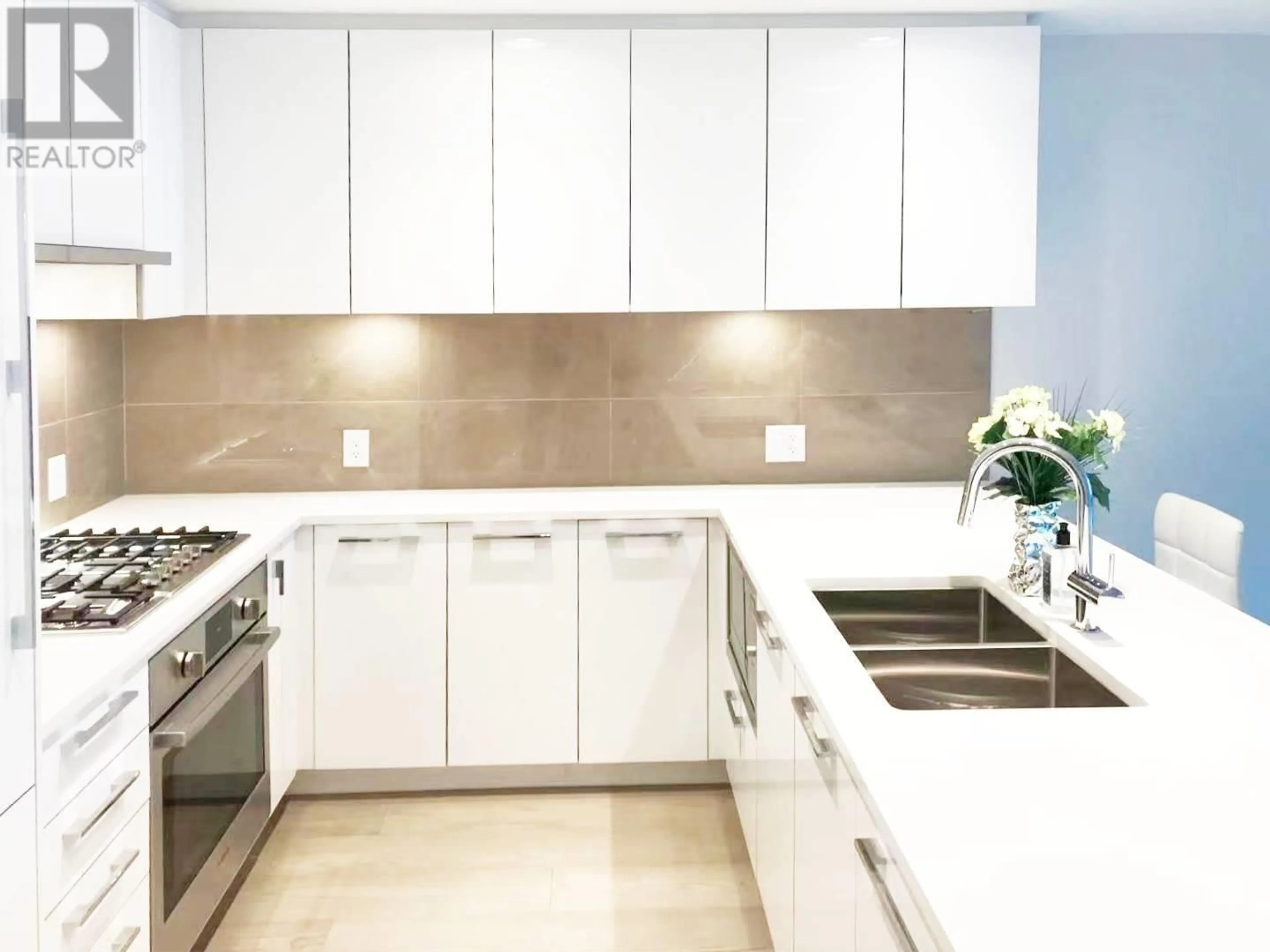 Contemporary kitchen, ceramic/tile floor for 507 - 3533 ROSS DRIVE, Vancouver British Columbia V6S0L3