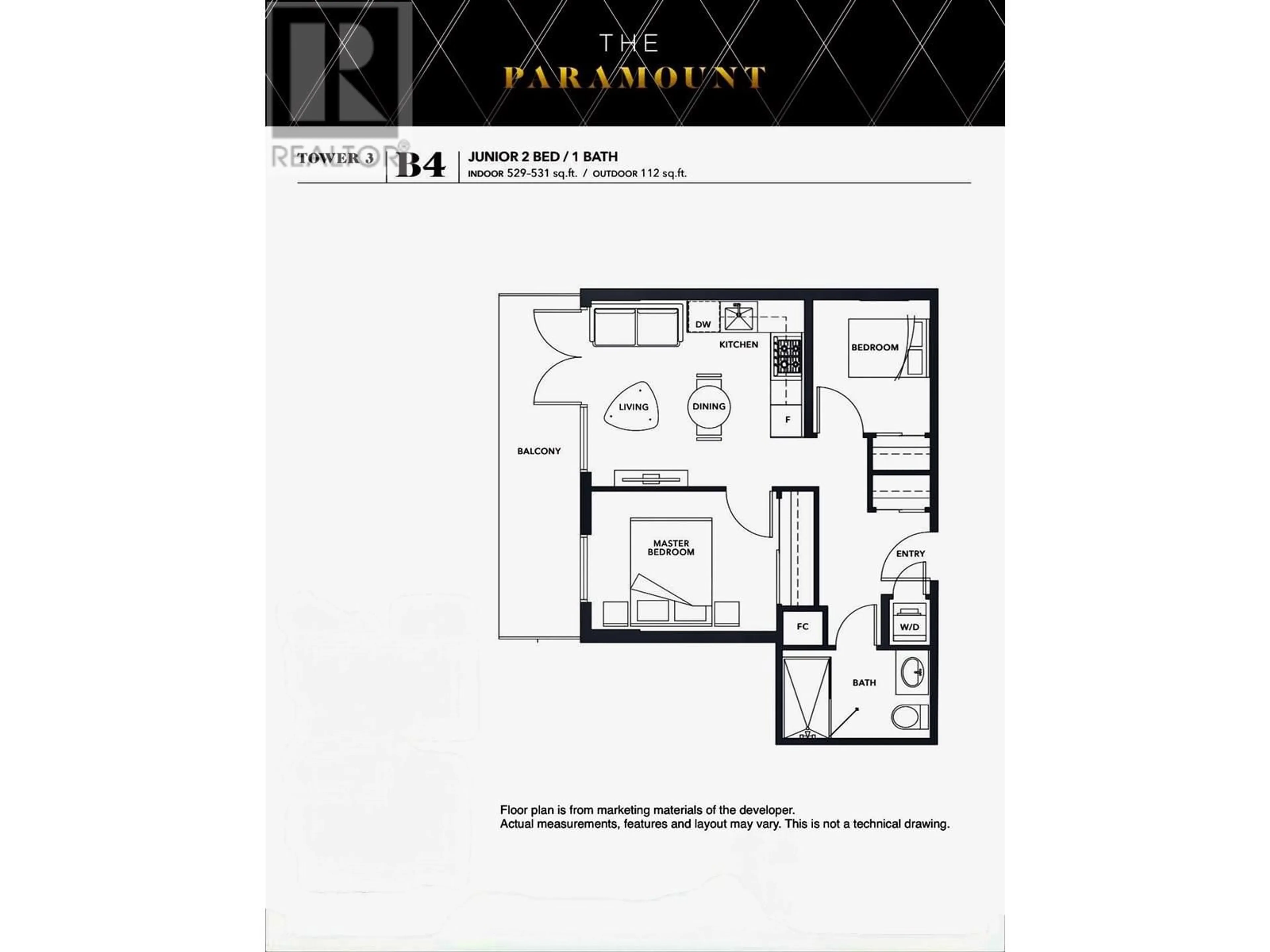 Floor plan for 1510 - 8133 COOK ROAD, Richmond British Columbia V6Y0L7
