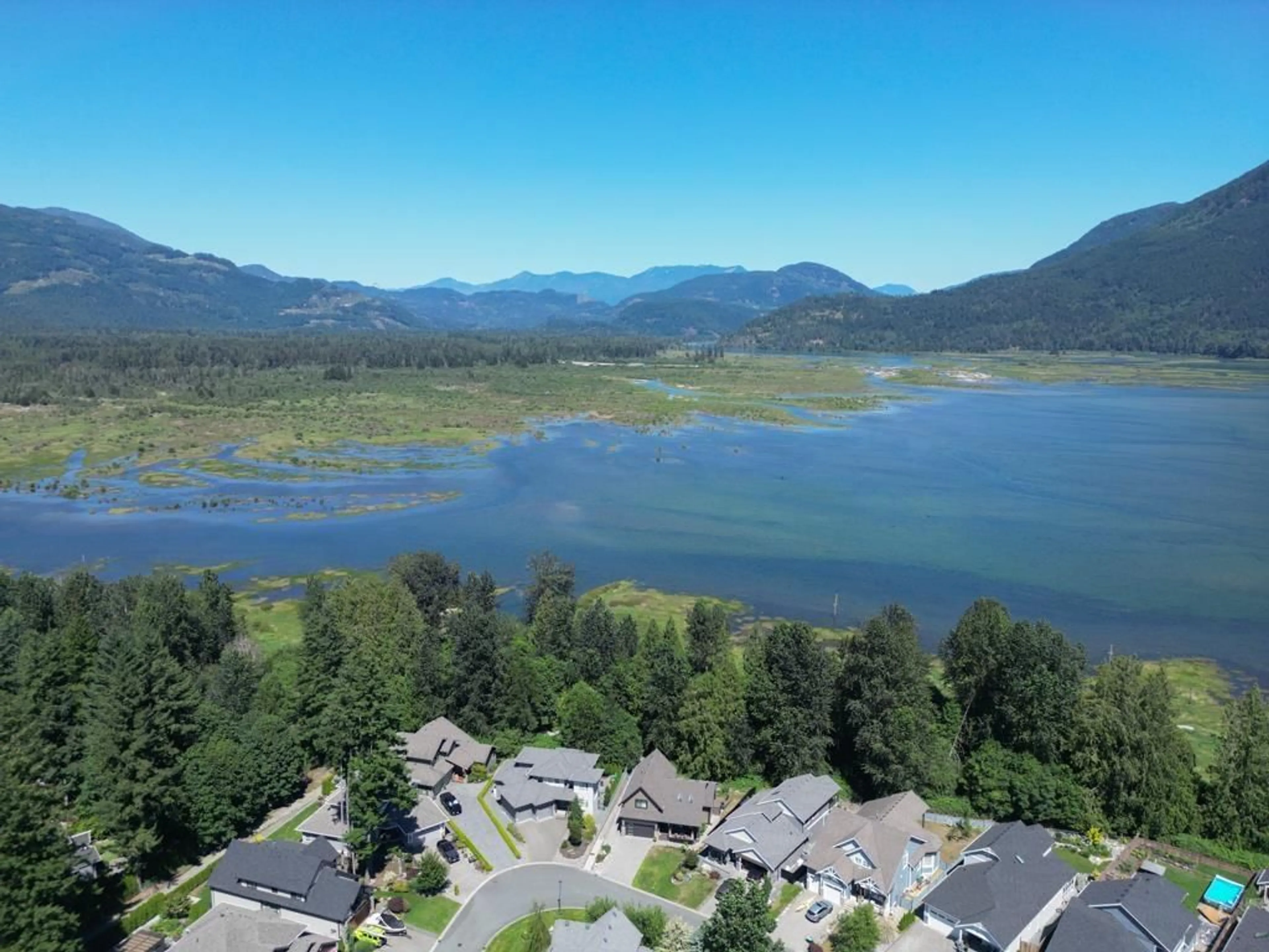 A pic from outside/outdoor area/front of a property/back of a property/a pic from drone, water/lake/river/ocean view for 134 - 14500 MORRIS VALLEY, Mission British Columbia V0M1A1