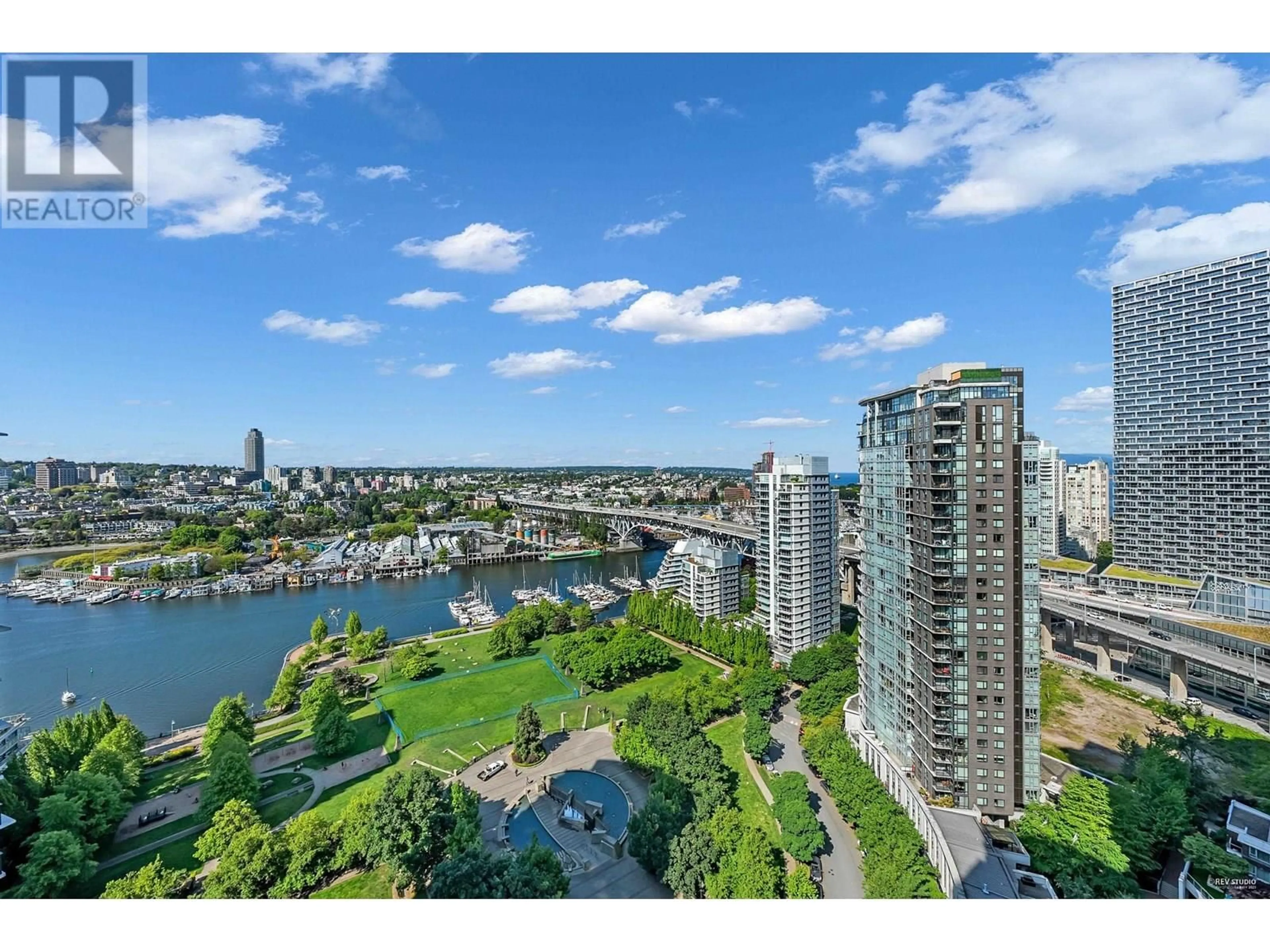 A pic from outside/outdoor area/front of a property/back of a property/a pic from drone, water/lake/river/ocean view for 3002 - 1438 RICHARDS STREET, Vancouver British Columbia V6Z3B8