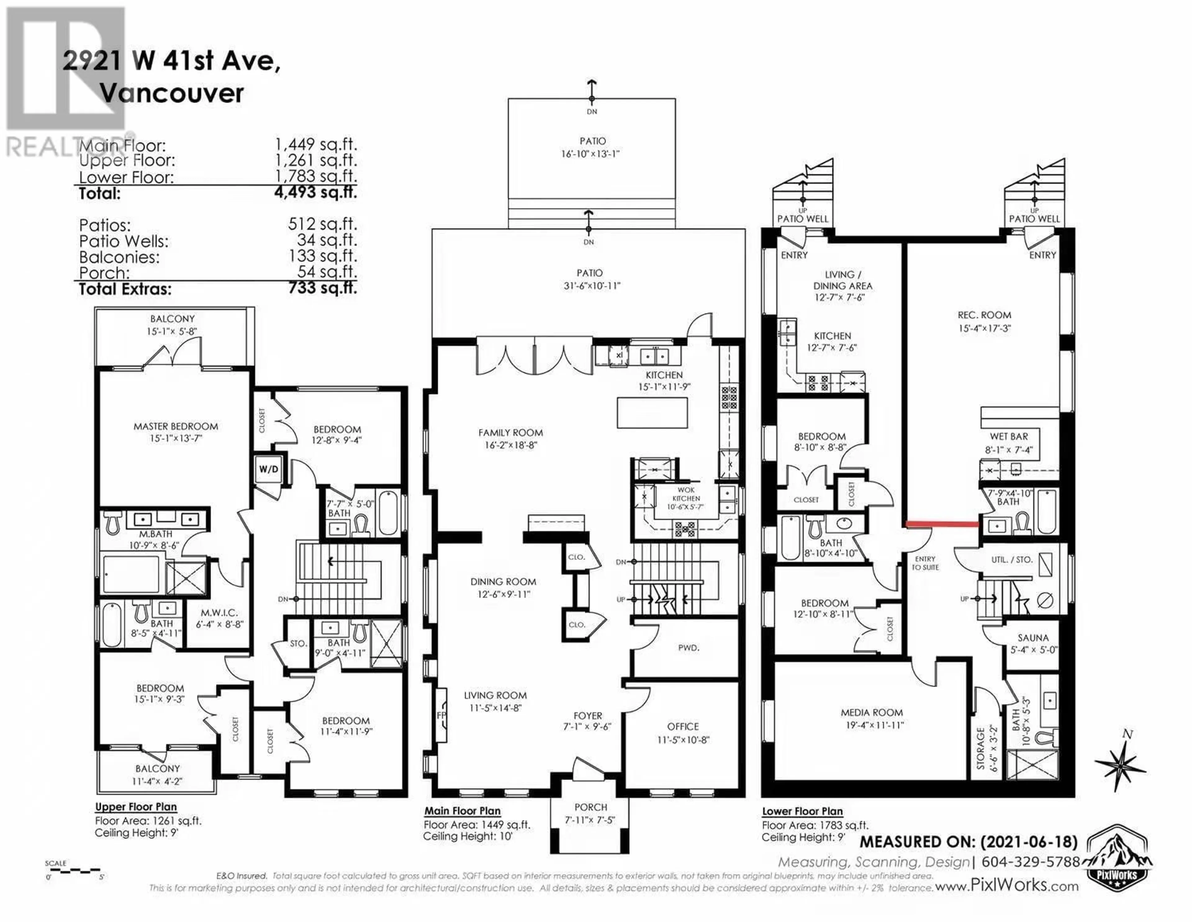 Floor plan for 2921 41ST AVENUE, Vancouver British Columbia V6N3C8