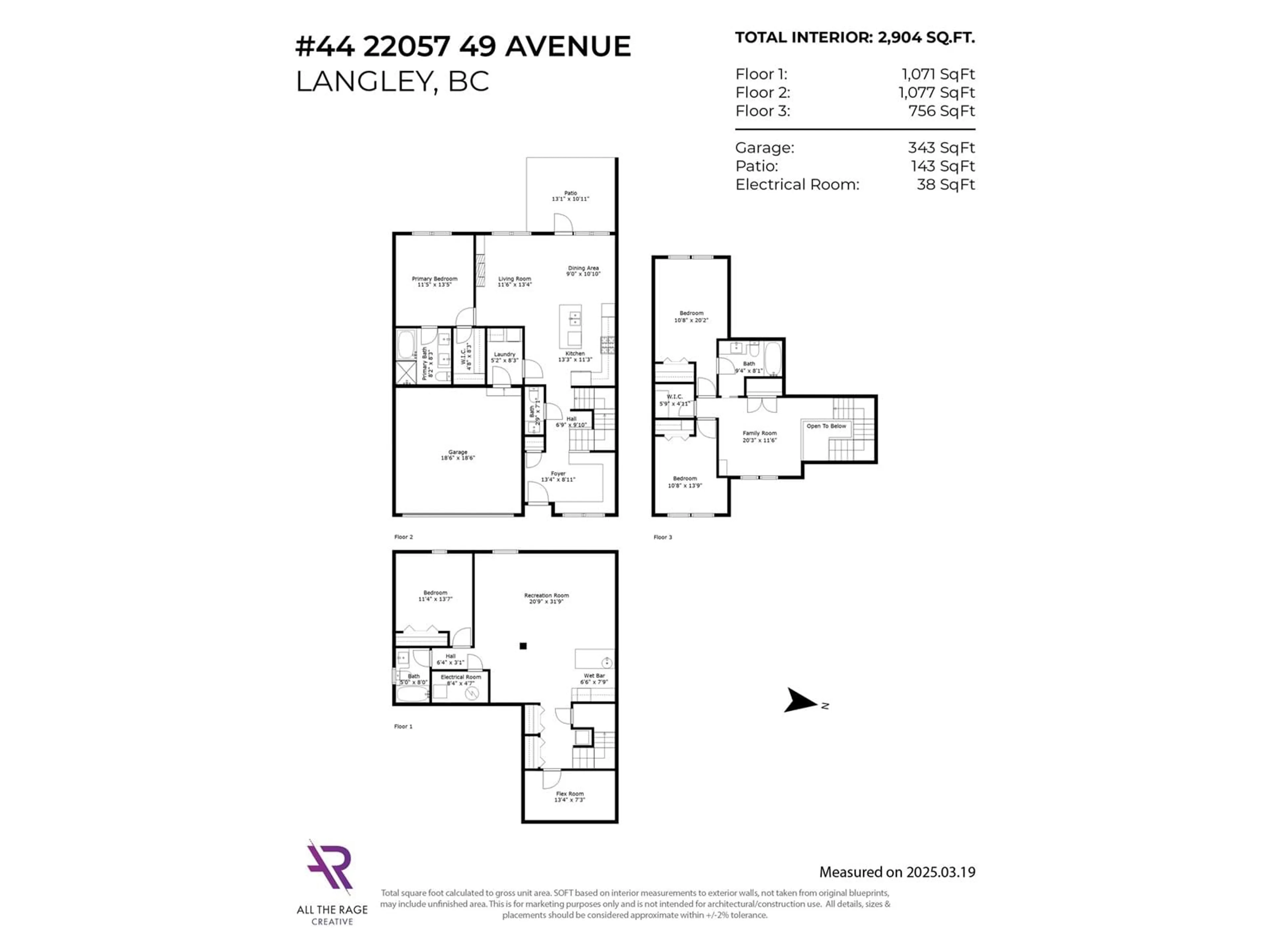 Floor plan for 44 - 22057 49, Langley British Columbia V3A0J4