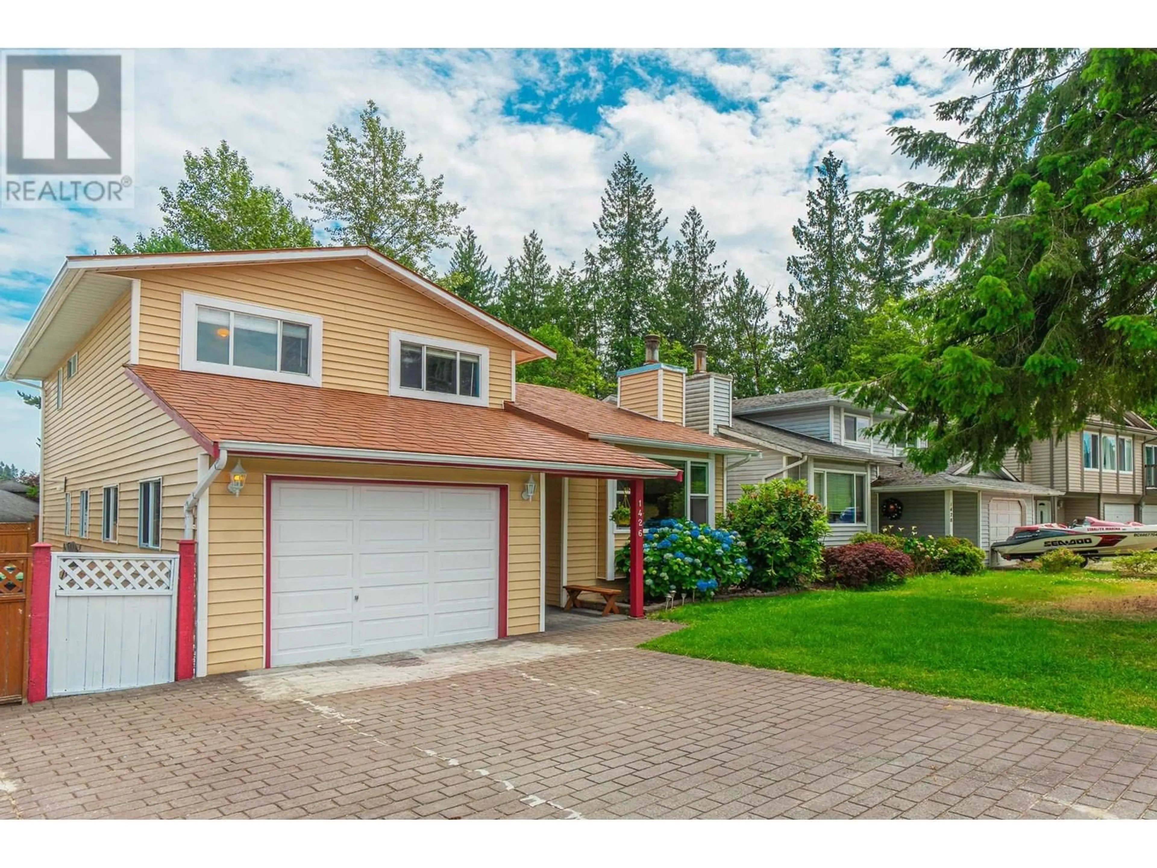 Home with vinyl exterior material, street for 1426 GABRIOLA DRIVE, Coquitlam British Columbia V3E2B8