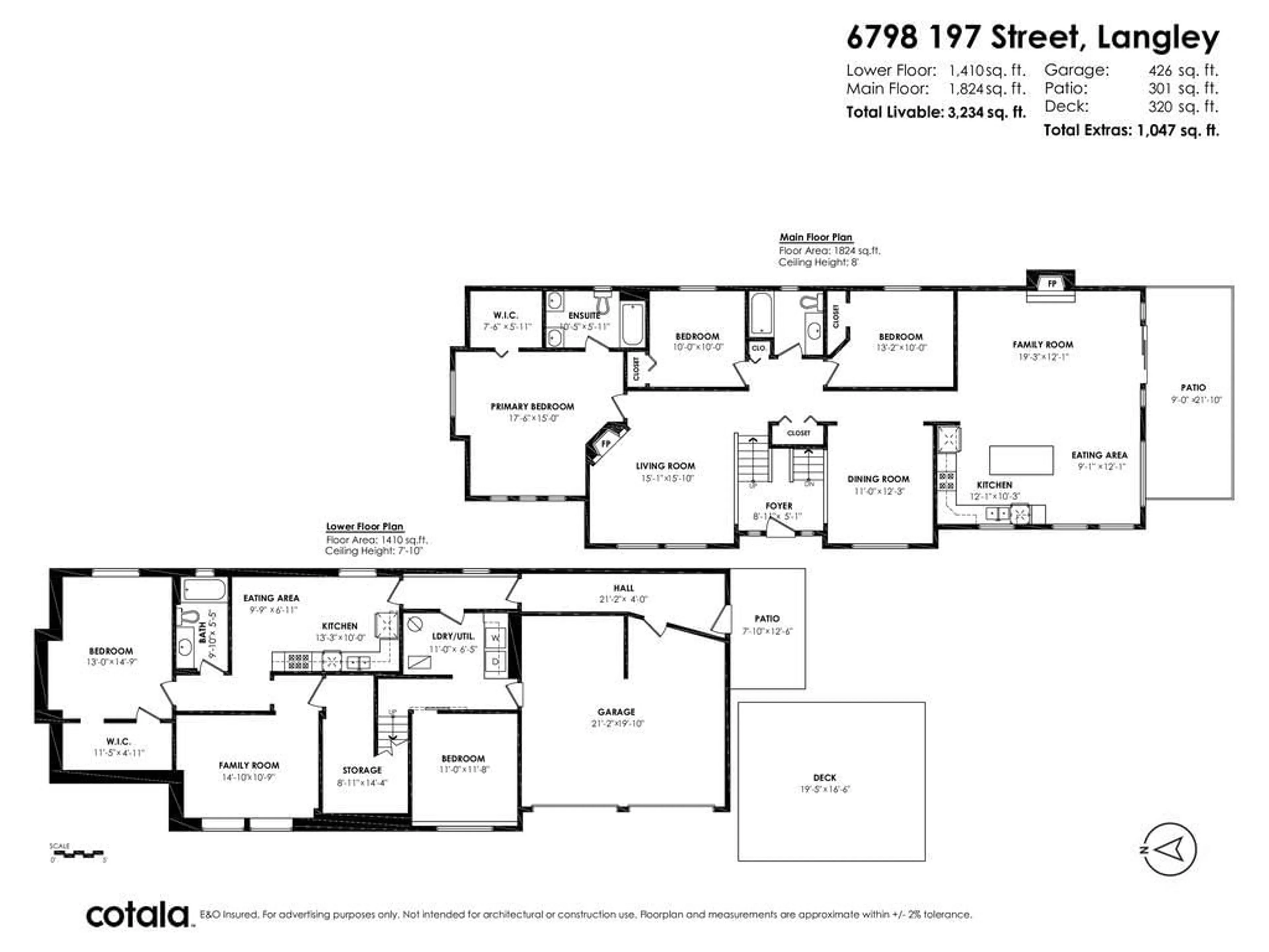 Floor plan for 6798 197, Langley British Columbia V2Y1A9