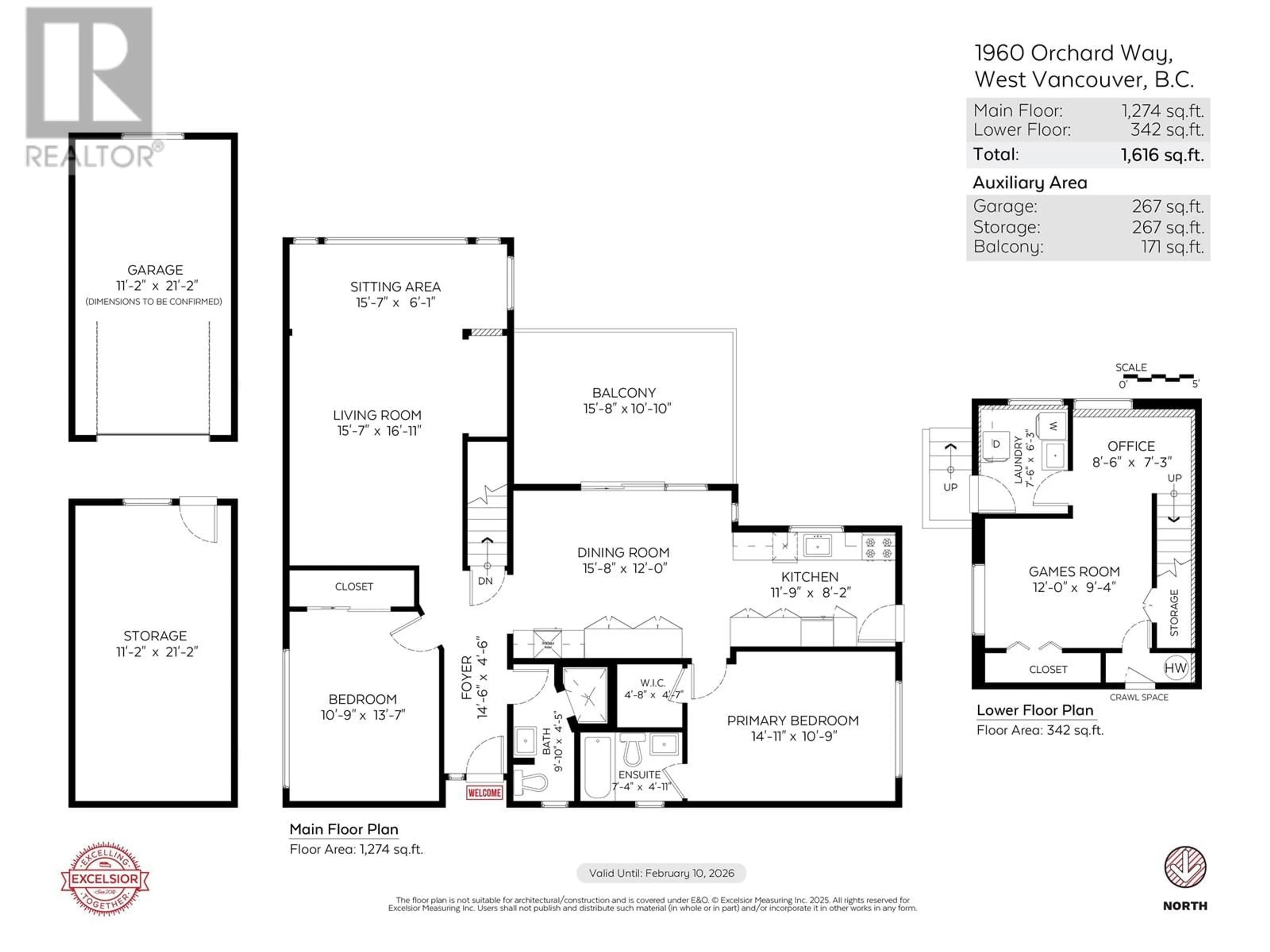 Floor plan for 1960 ORCHARD WAY, West Vancouver British Columbia V7V4G3