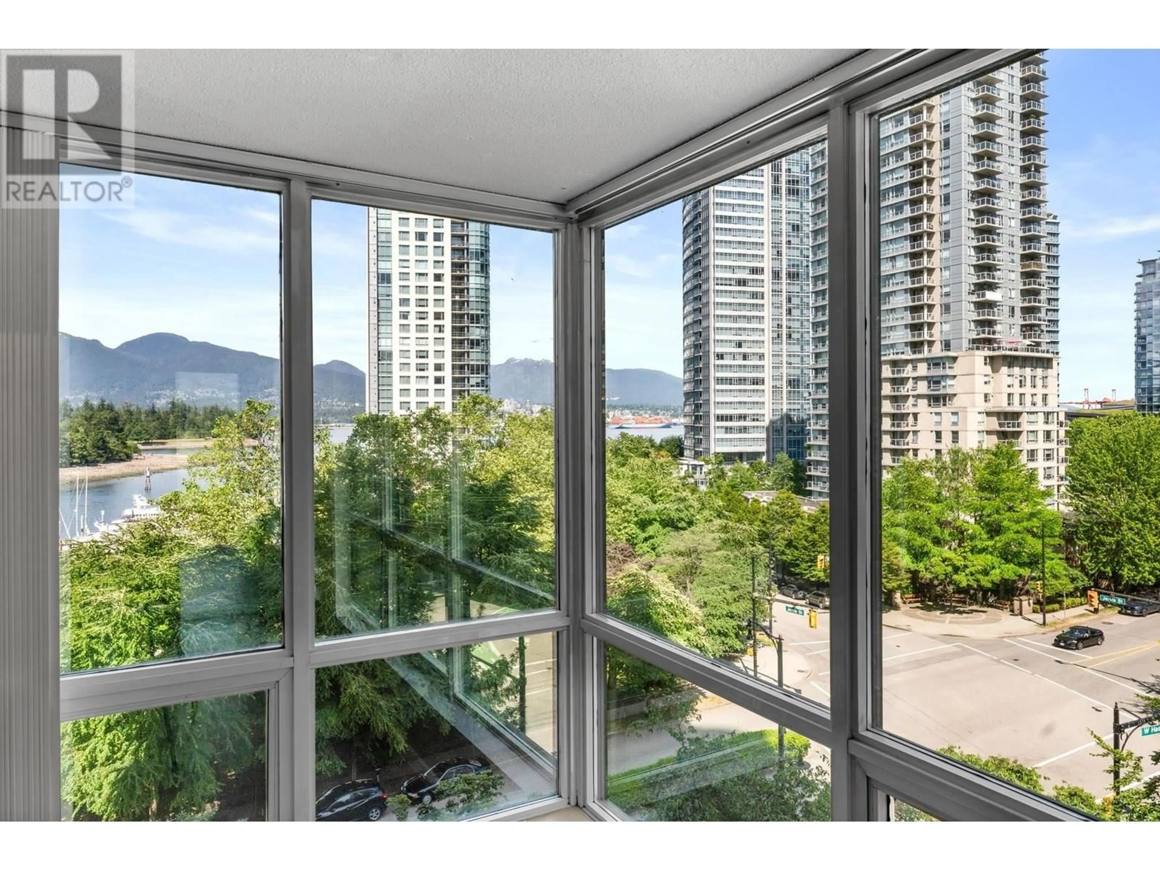 Balcony in the apartment, city buildings view from balcony for 604 - 555 JERVIS STREET, Vancouver British Columbia V6E4N1