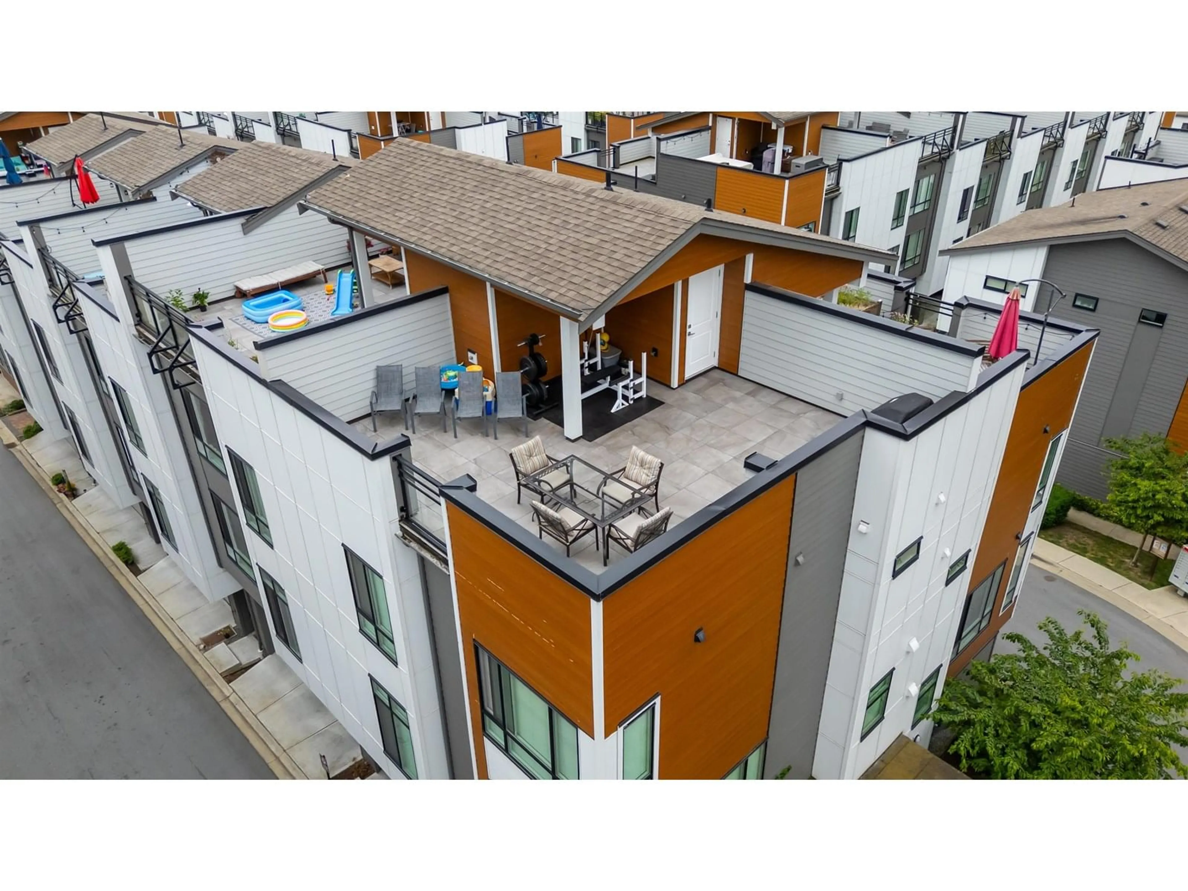 A pic from outside/outdoor area/front of a property/back of a property/a pic from drone, city buildings view from balcony for 165 - 16433 19, Surrey British Columbia V3Z0Z1