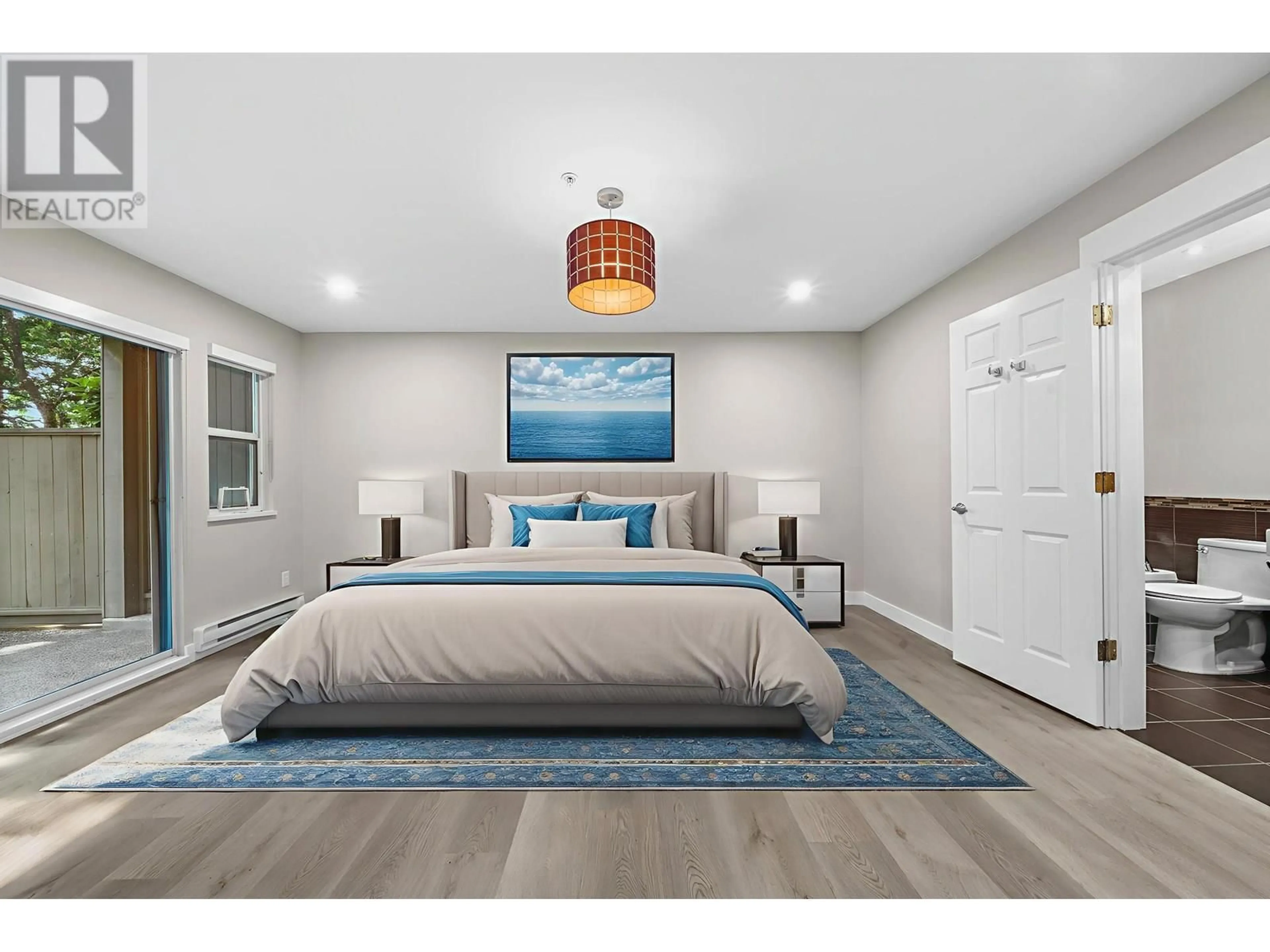 Bedroom with bed, wood/laminate floor for 1103 CLERIHUE ROAD, Port Coquitlam British Columbia V3C6H2