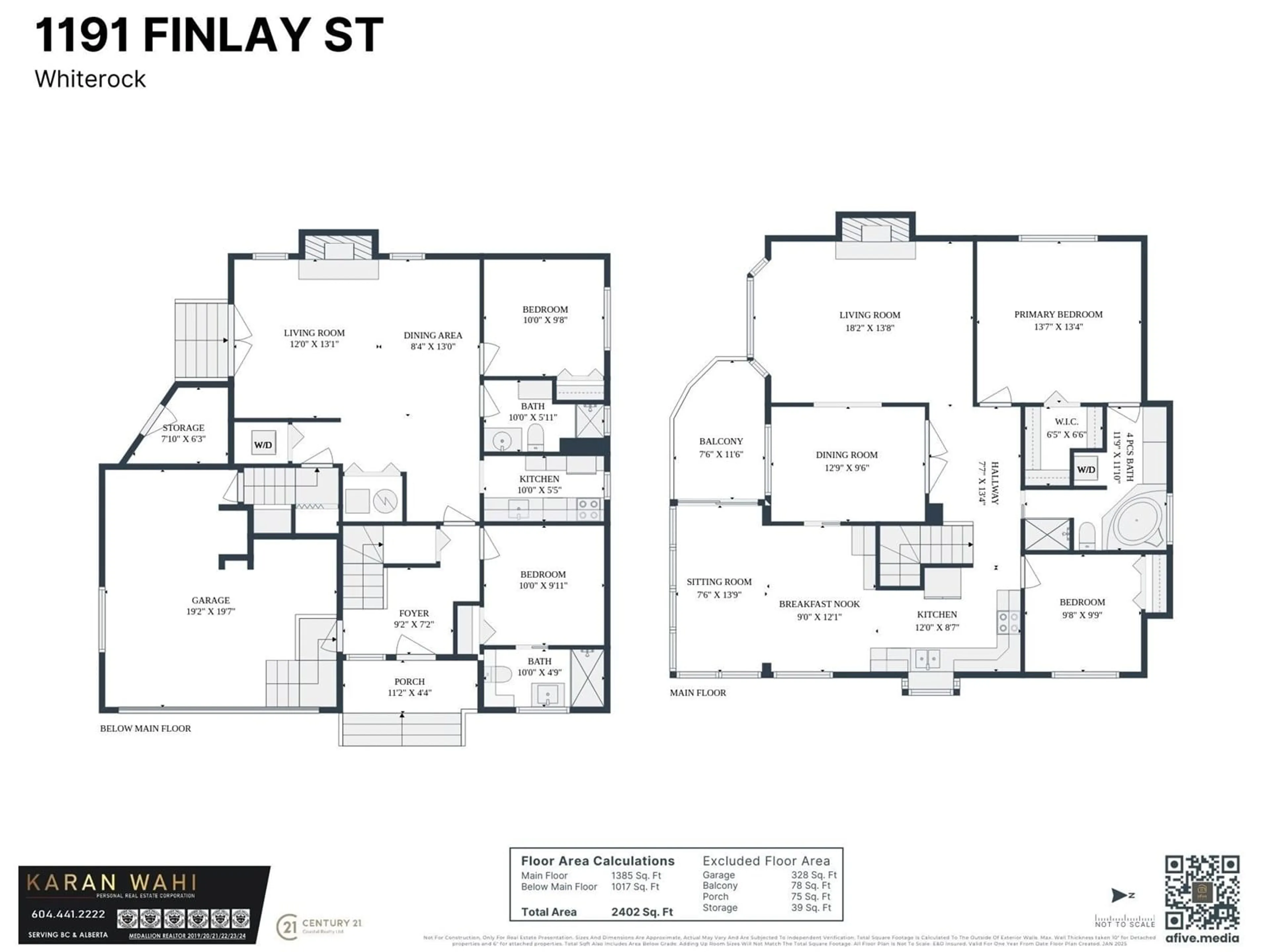 Floor plan for 1191 FINLAY, White Rock British Columbia V4B4K9