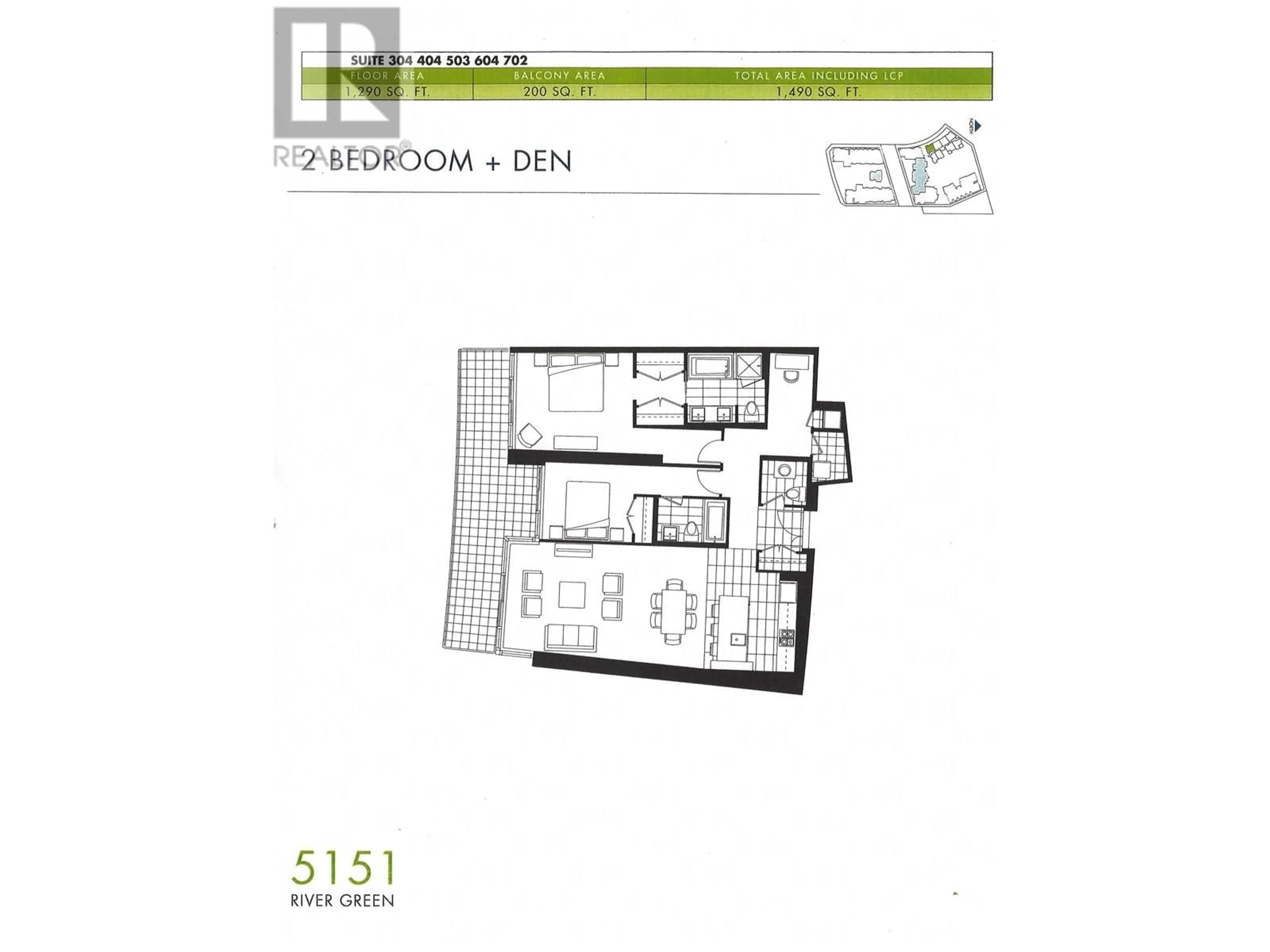 Floor plan for 503 - 5151 BRIGHOUSE WAY, Richmond British Columbia V7C0A6