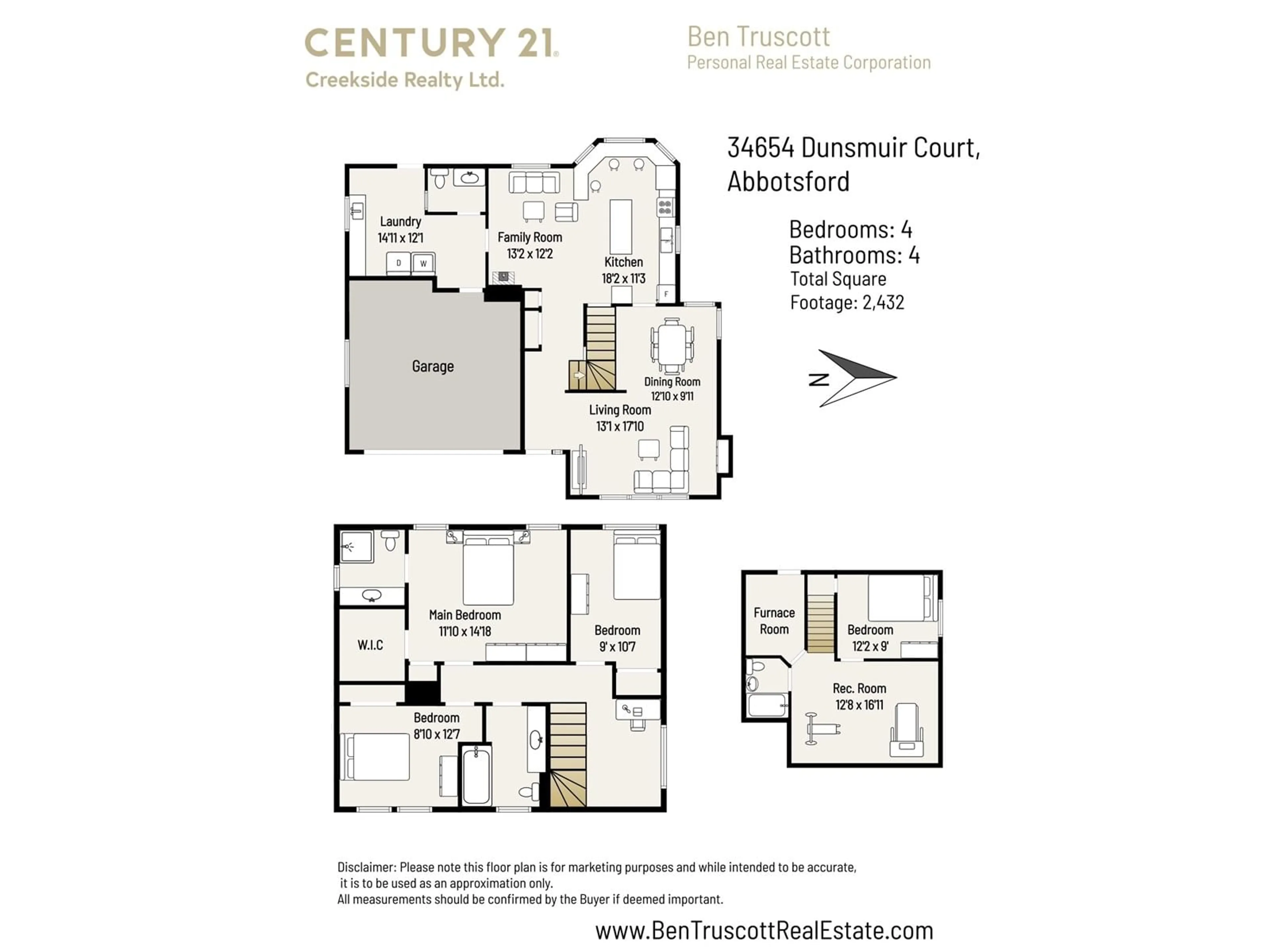 Floor plan for 34654 DUNSMUIR, Abbotsford British Columbia V2S6G4