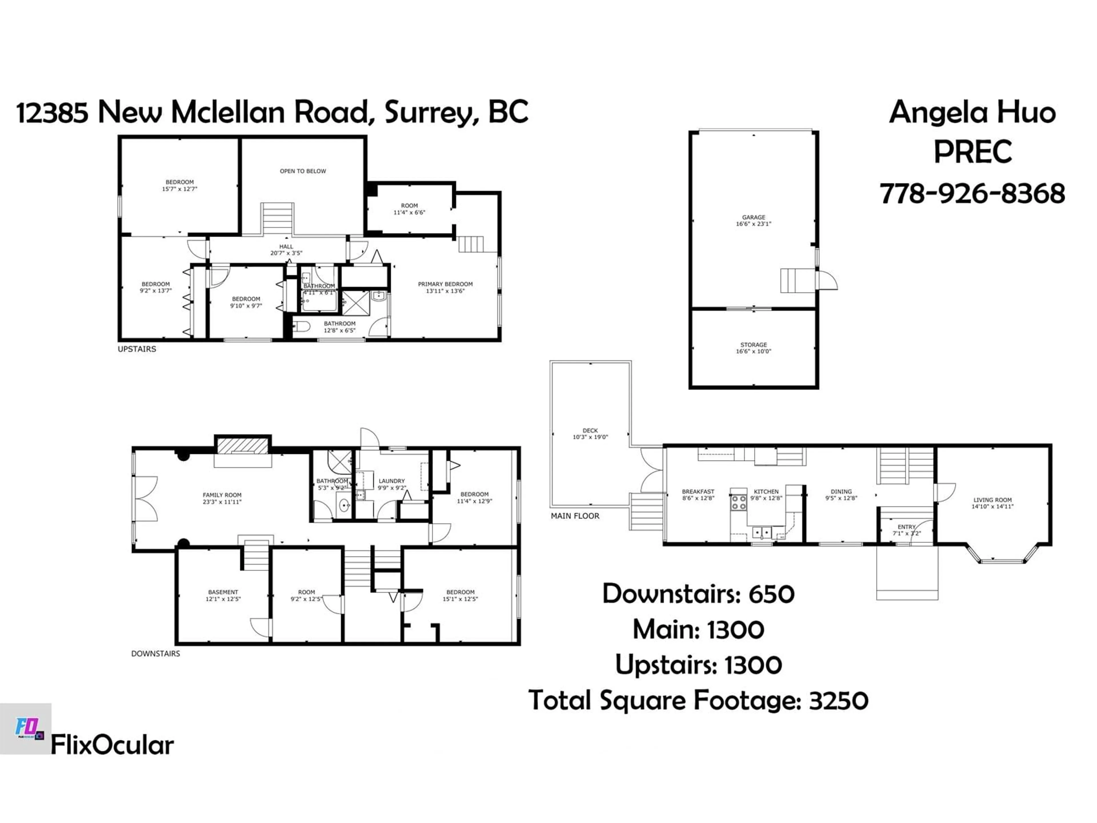 Floor plan for 12385 NEW MCLELLAN, Surrey British Columbia V3X2Y2