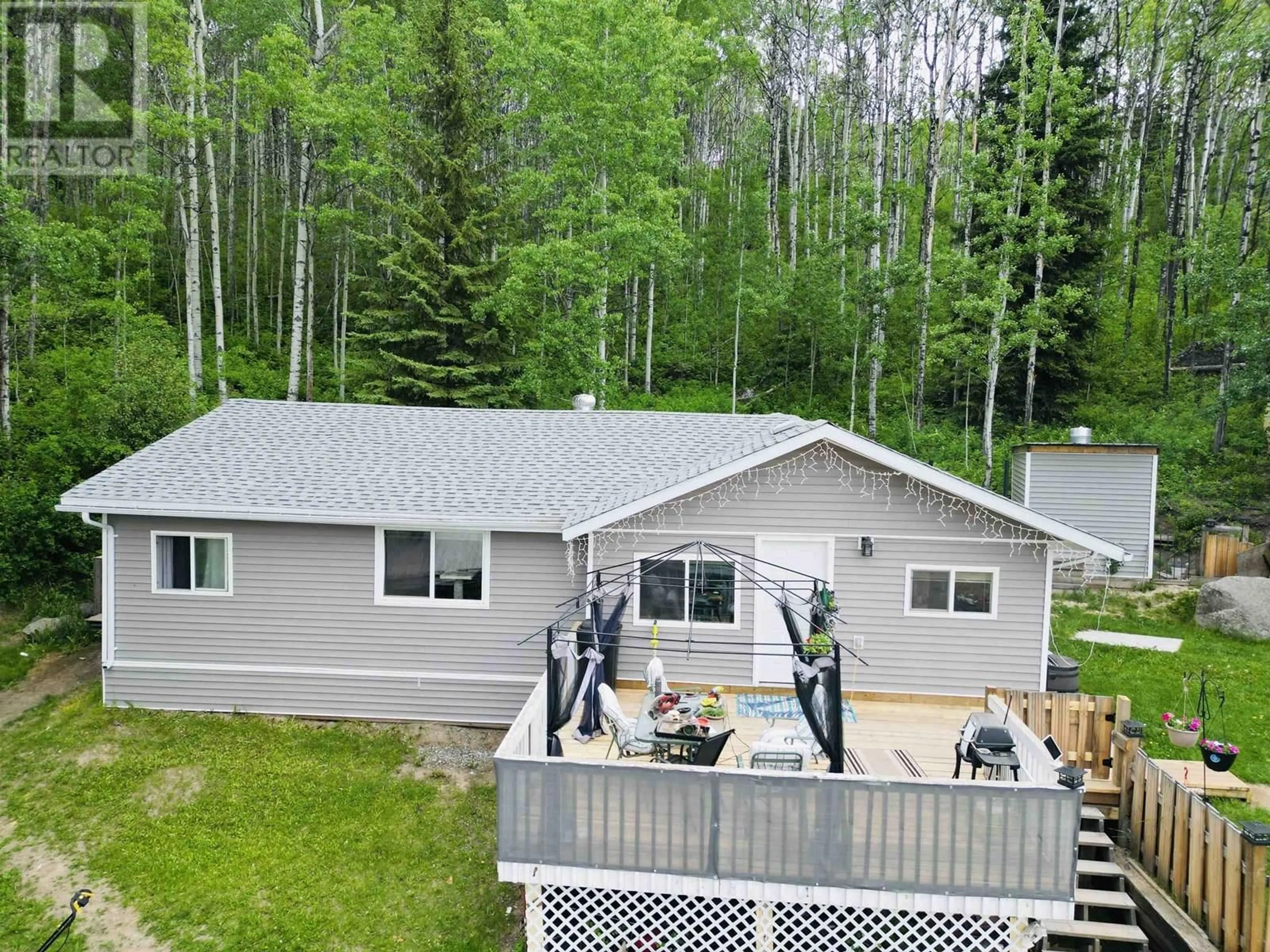 A pic from outside/outdoor area/front of a property/back of a property/a pic from drone, forest/trees view for 2100 NASH ROAD, Burns Lake British Columbia V0J1E1