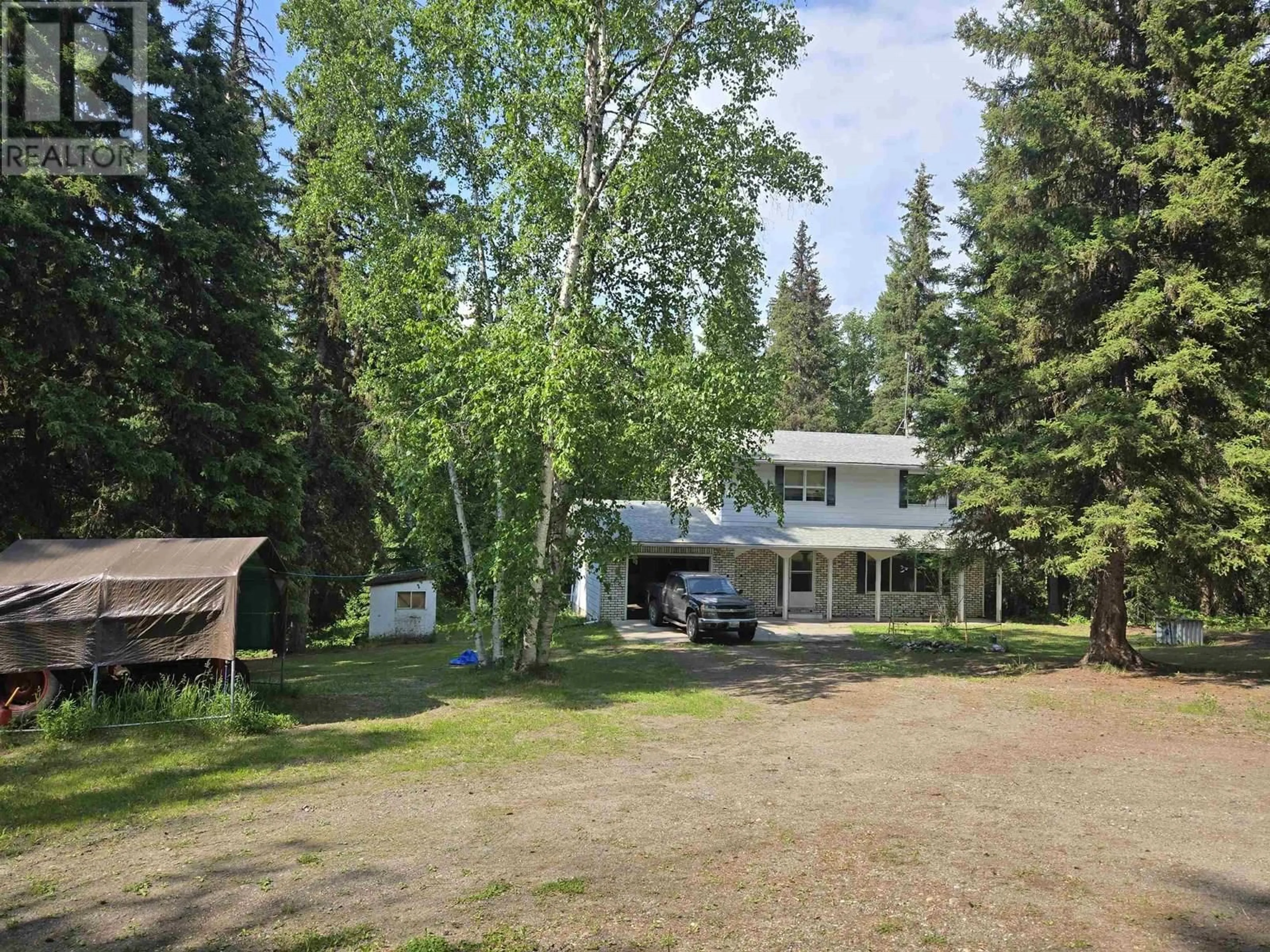 A pic from outside/outdoor area/front of a property/back of a property/a pic from drone, forest/trees view for 1162 MARSH ROAD, Quesnel British Columbia V2J6H3