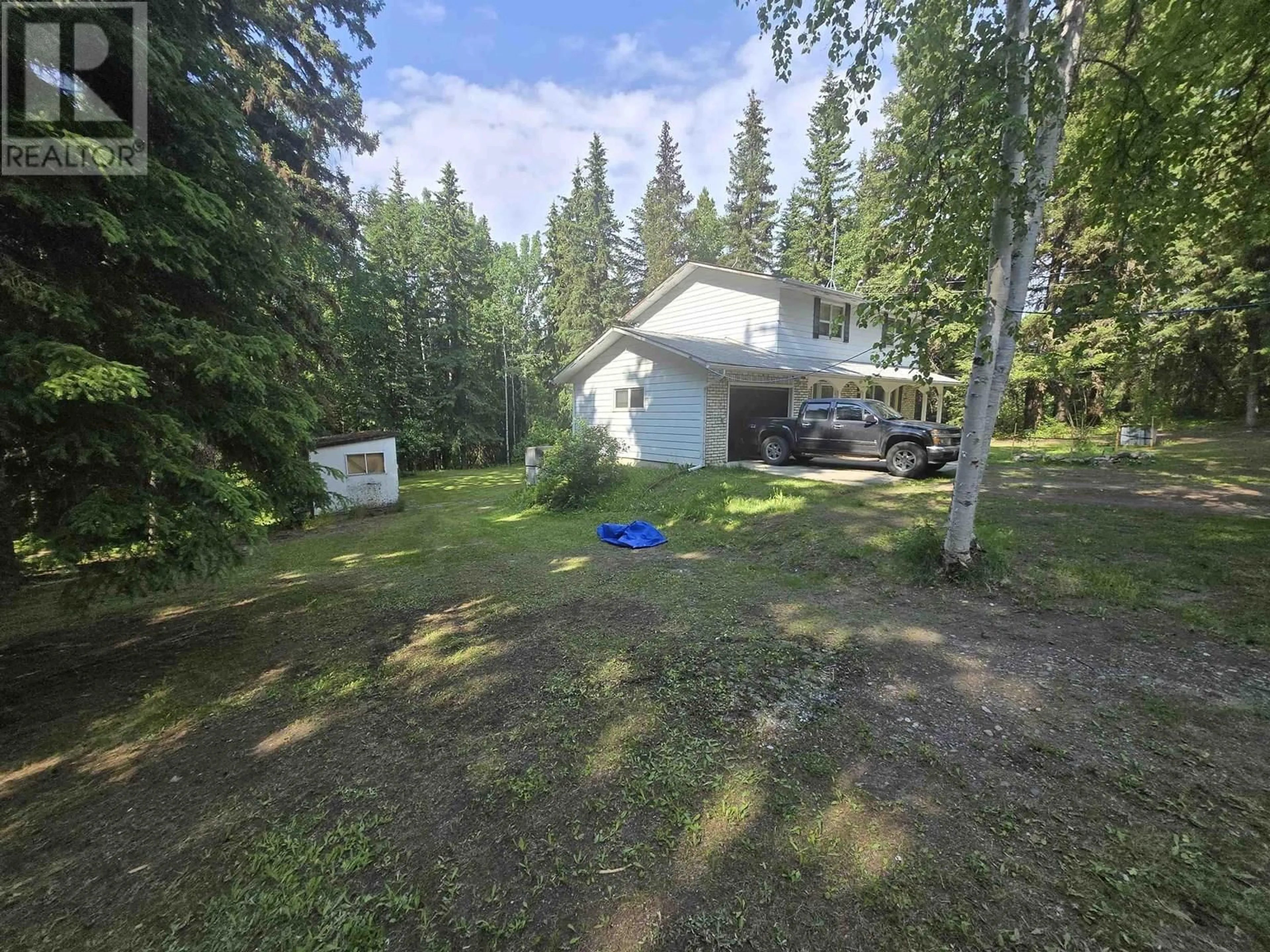 A pic from outside/outdoor area/front of a property/back of a property/a pic from drone, forest/trees view for 1162 MARSH ROAD, Quesnel British Columbia V2J6H3