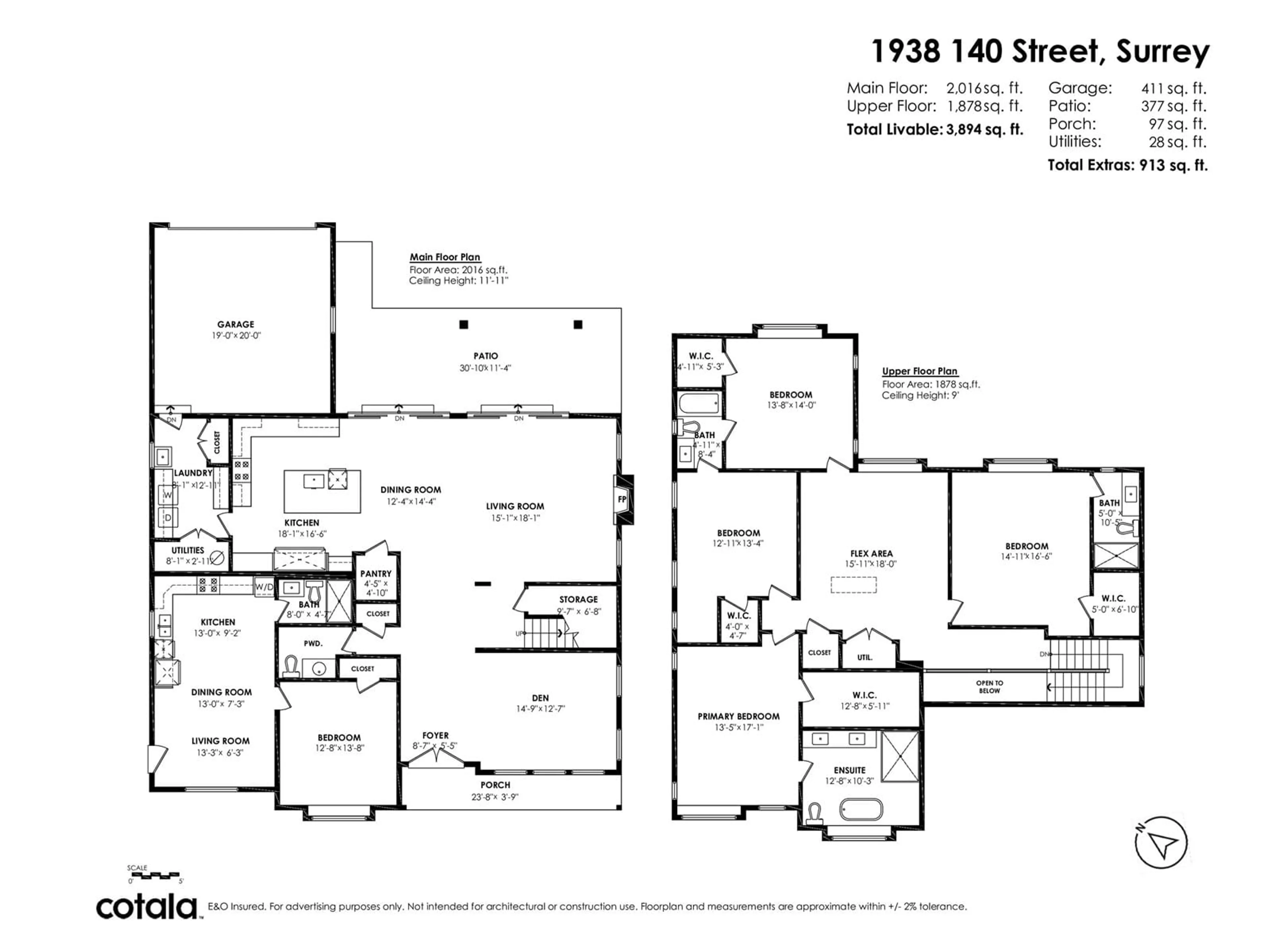 Floor plan for 1938 140, Surrey British Columbia V4A4H3