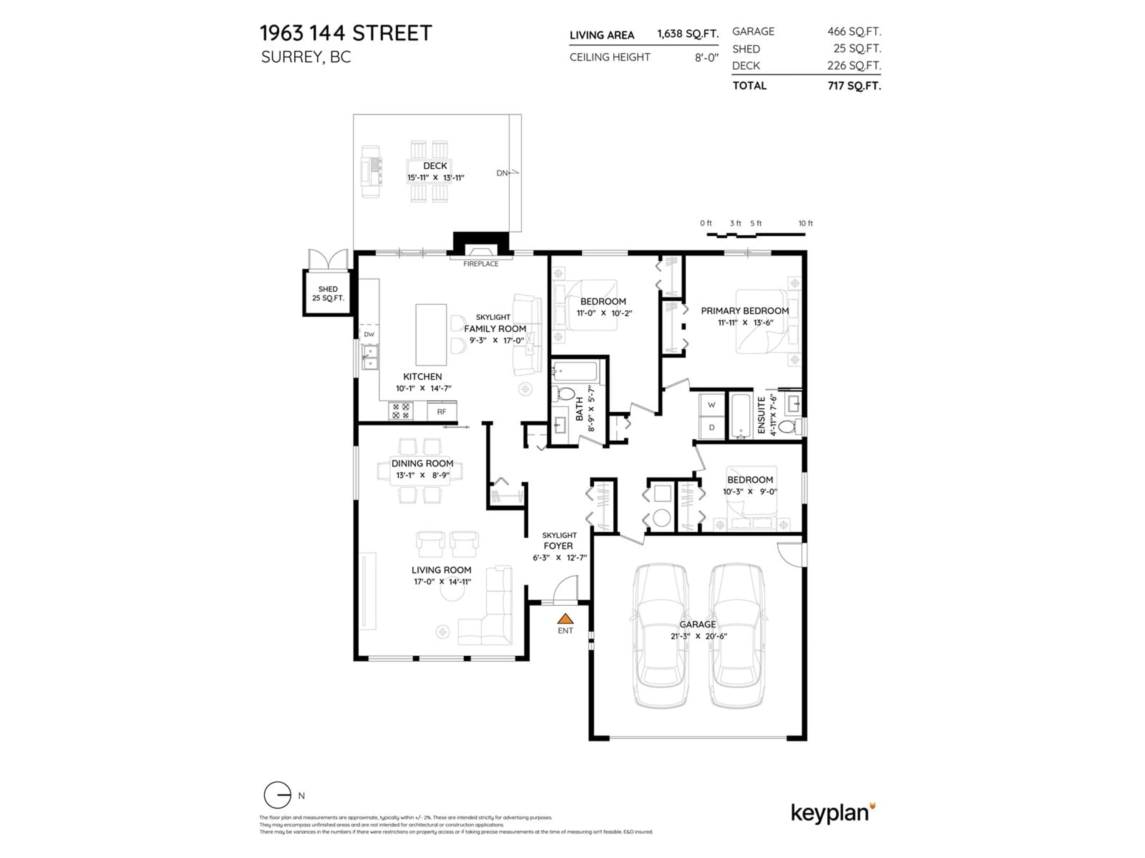 Floor plan for 1963 144, Surrey British Columbia V4A7M6