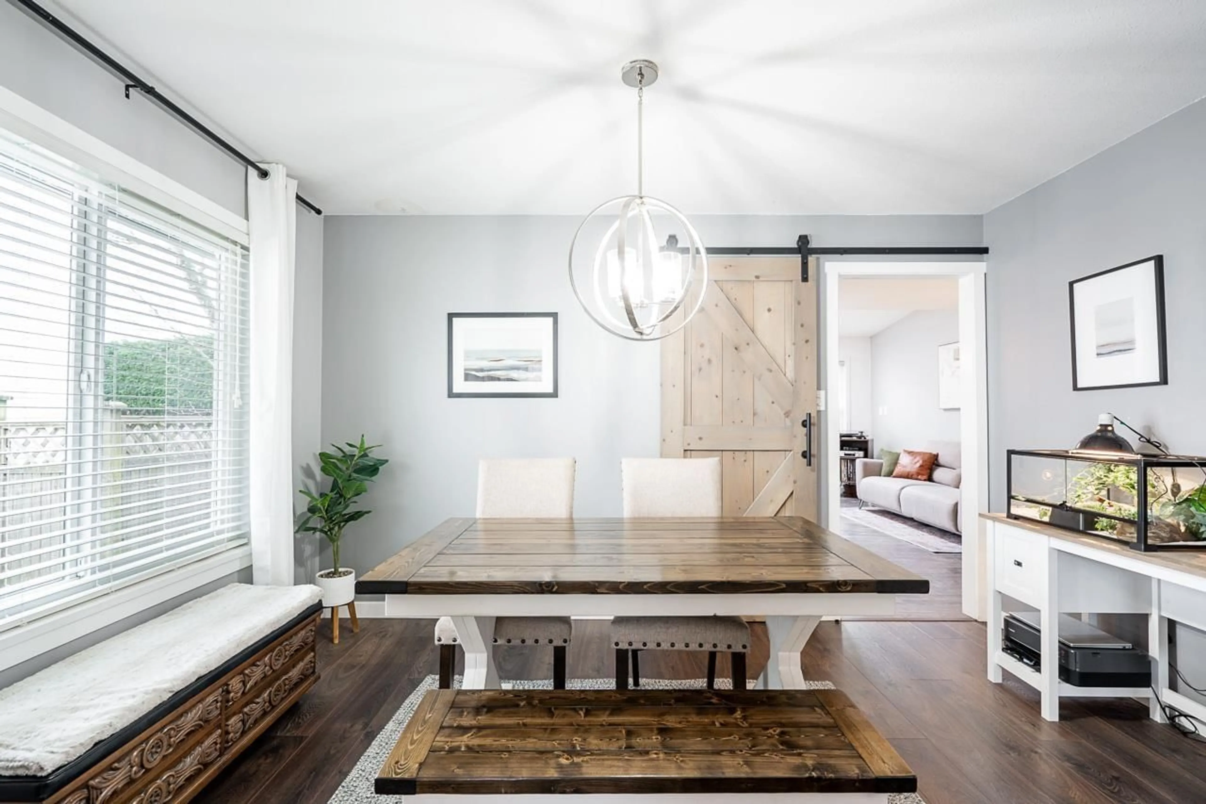Dining room, wood/laminate floor for 1963 144, Surrey British Columbia V4A7M6