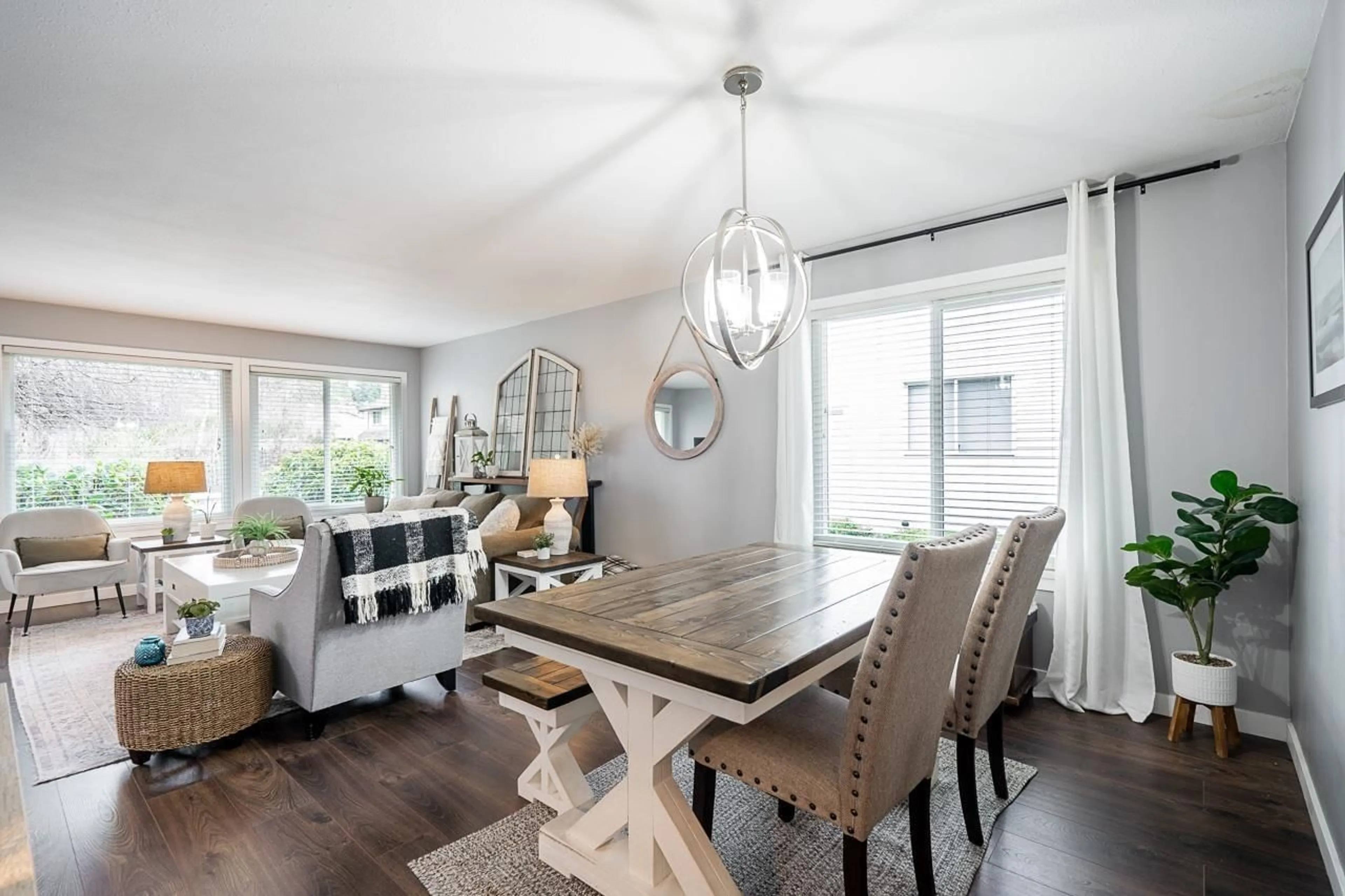 Dining room, wood/laminate floor for 1963 144, Surrey British Columbia V4A7M6