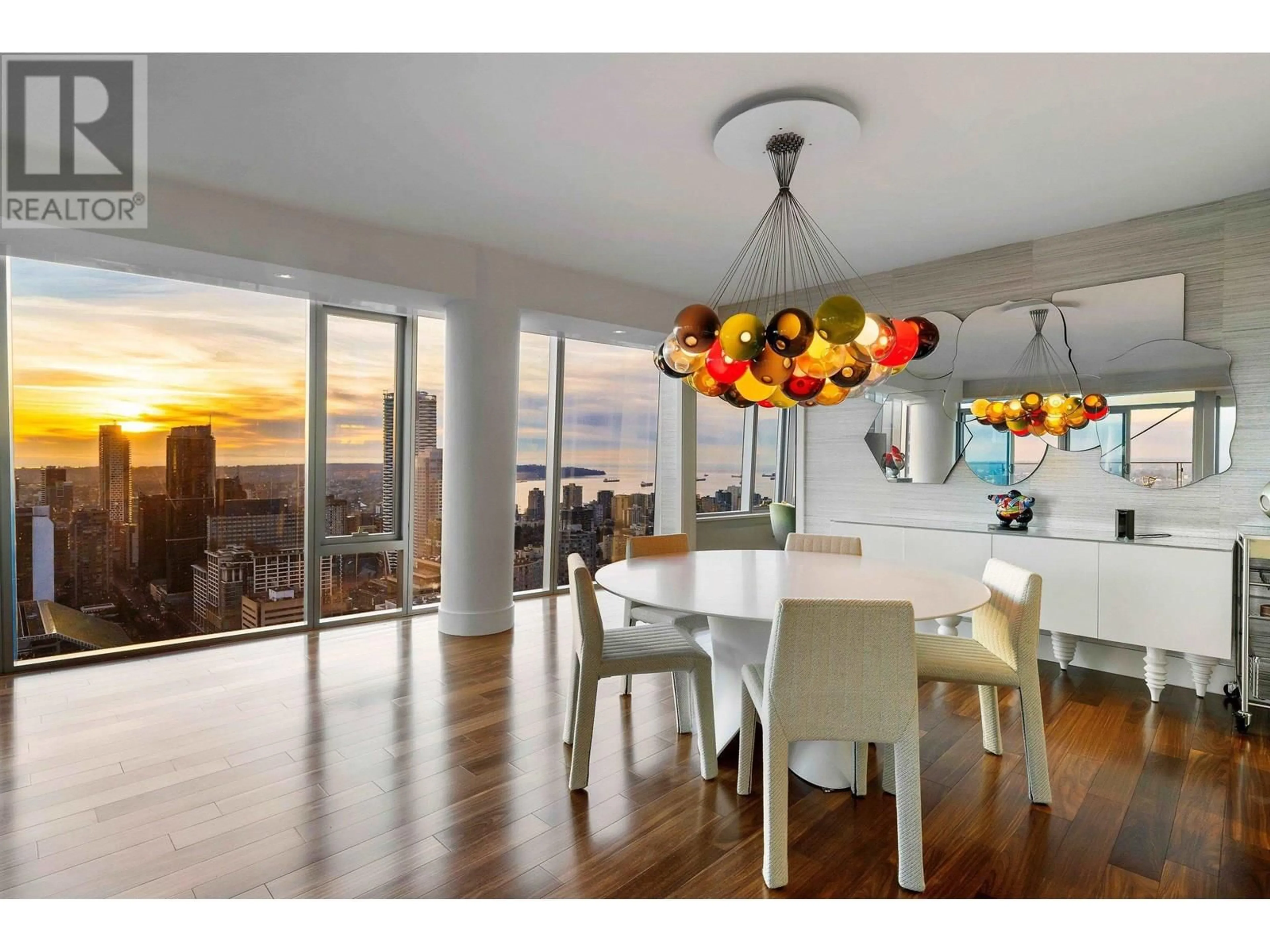 Dining room, wood/laminate floor for 4104 - 667 HOWE STREET, Vancouver British Columbia V6C0B5