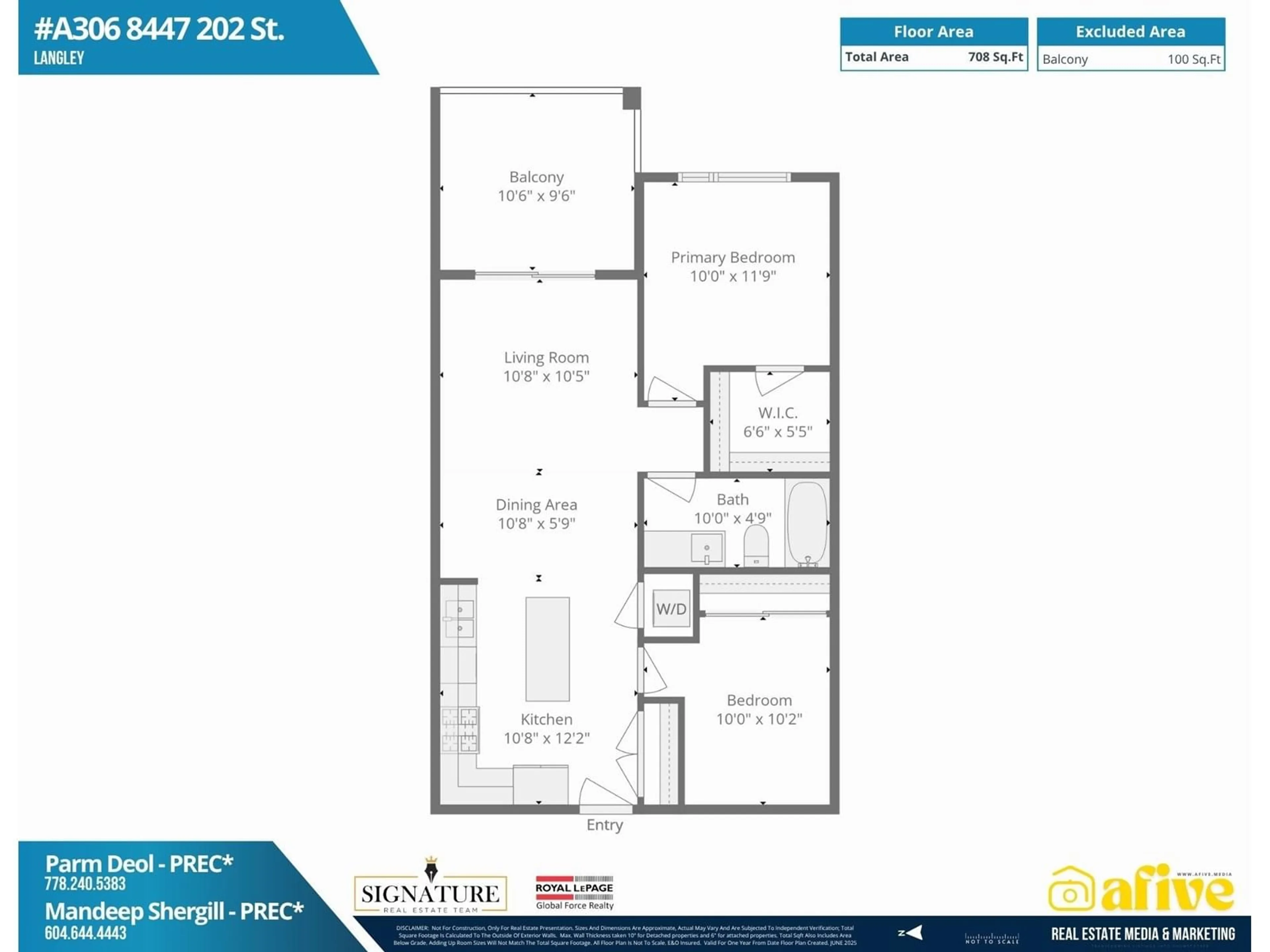 Floor plan for A306 - 8447 202, Langley British Columbia V2Y2B7