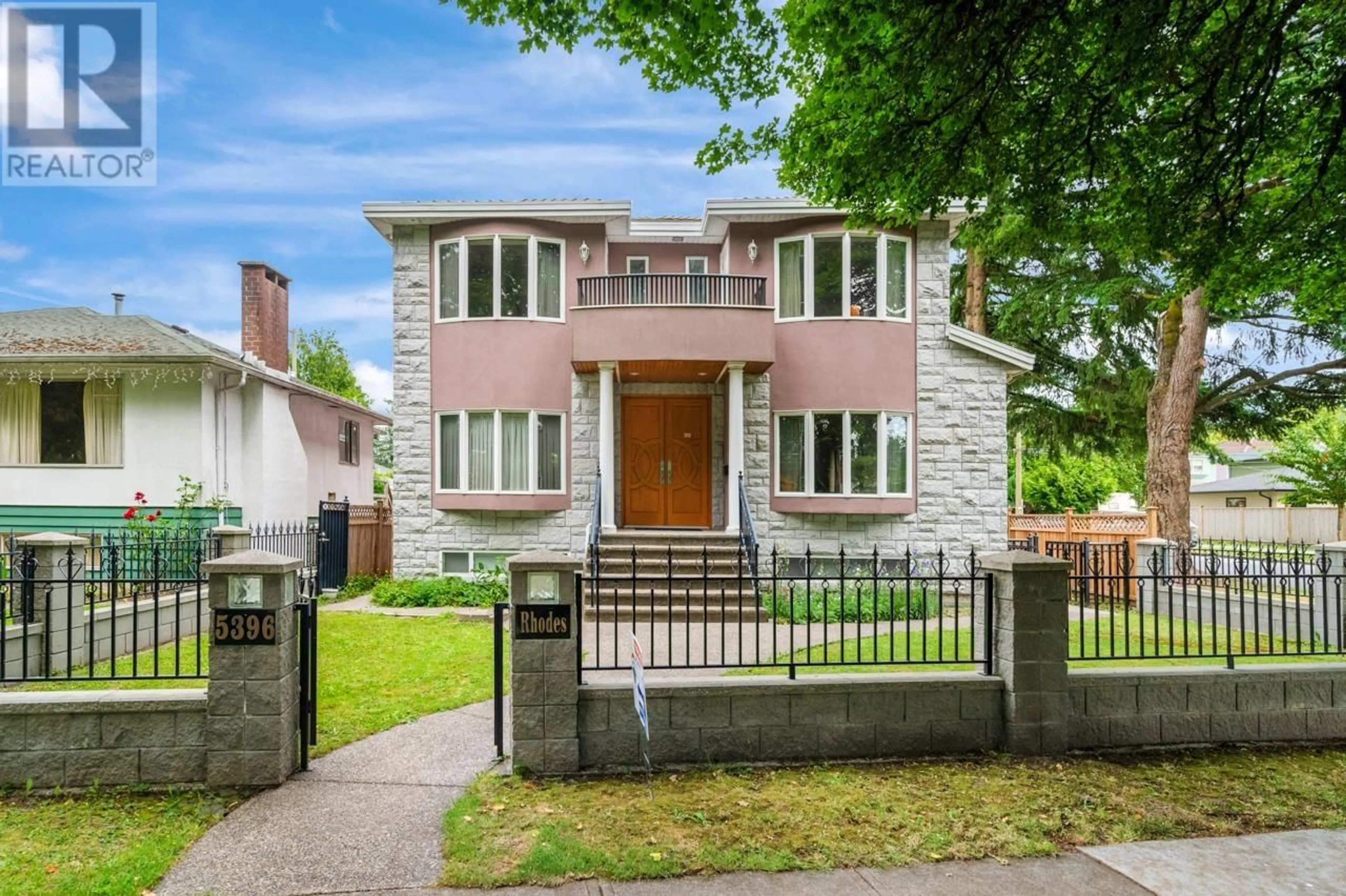 Home with brick exterior material, street for 5396 RHODES STREET, Vancouver British Columbia V5R3N8