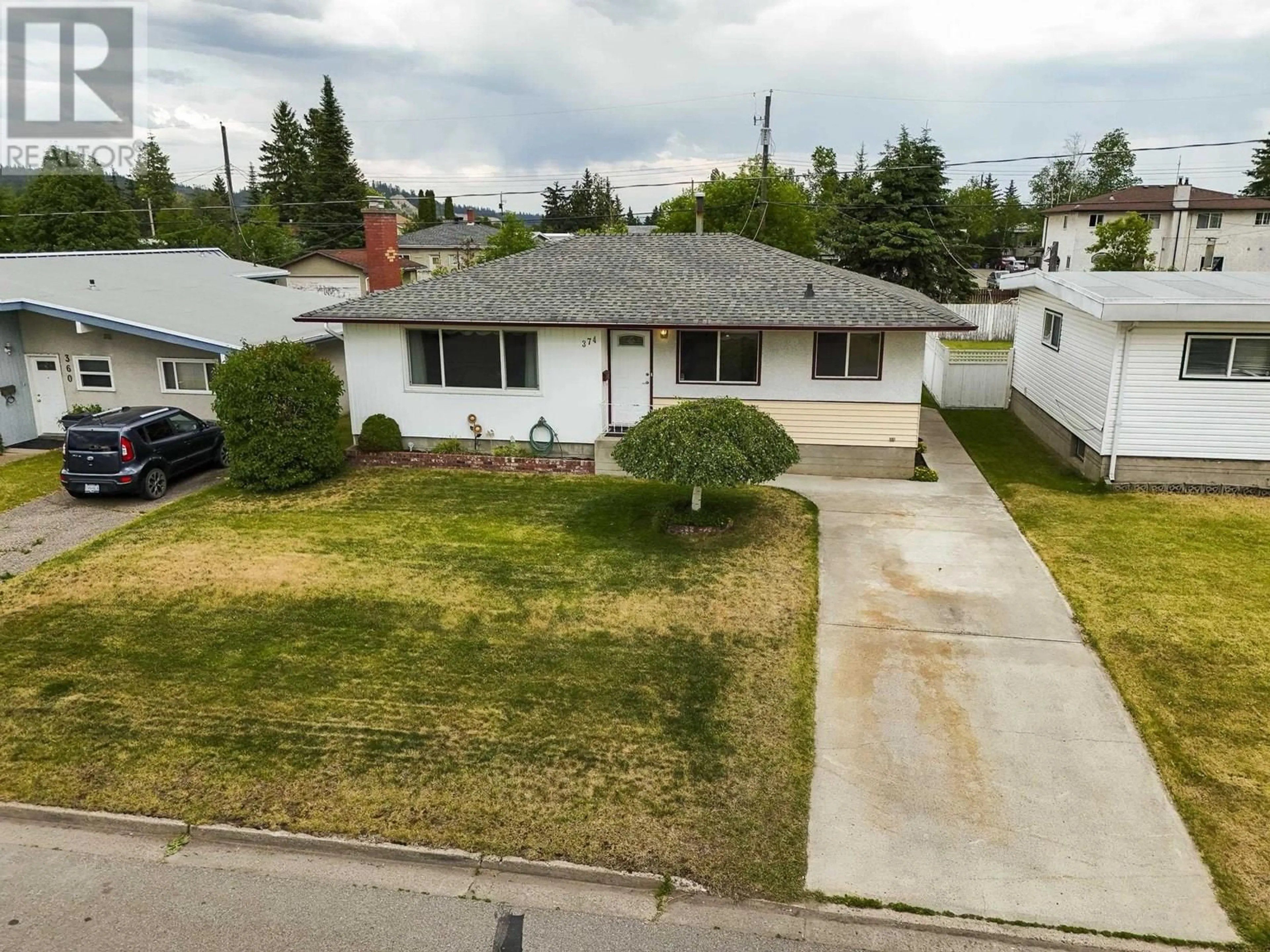 A pic from outside/outdoor area/front of a property/back of a property/a pic from drone, street for 374 NICHOLSON STREET, Prince George British Columbia V2M3L9