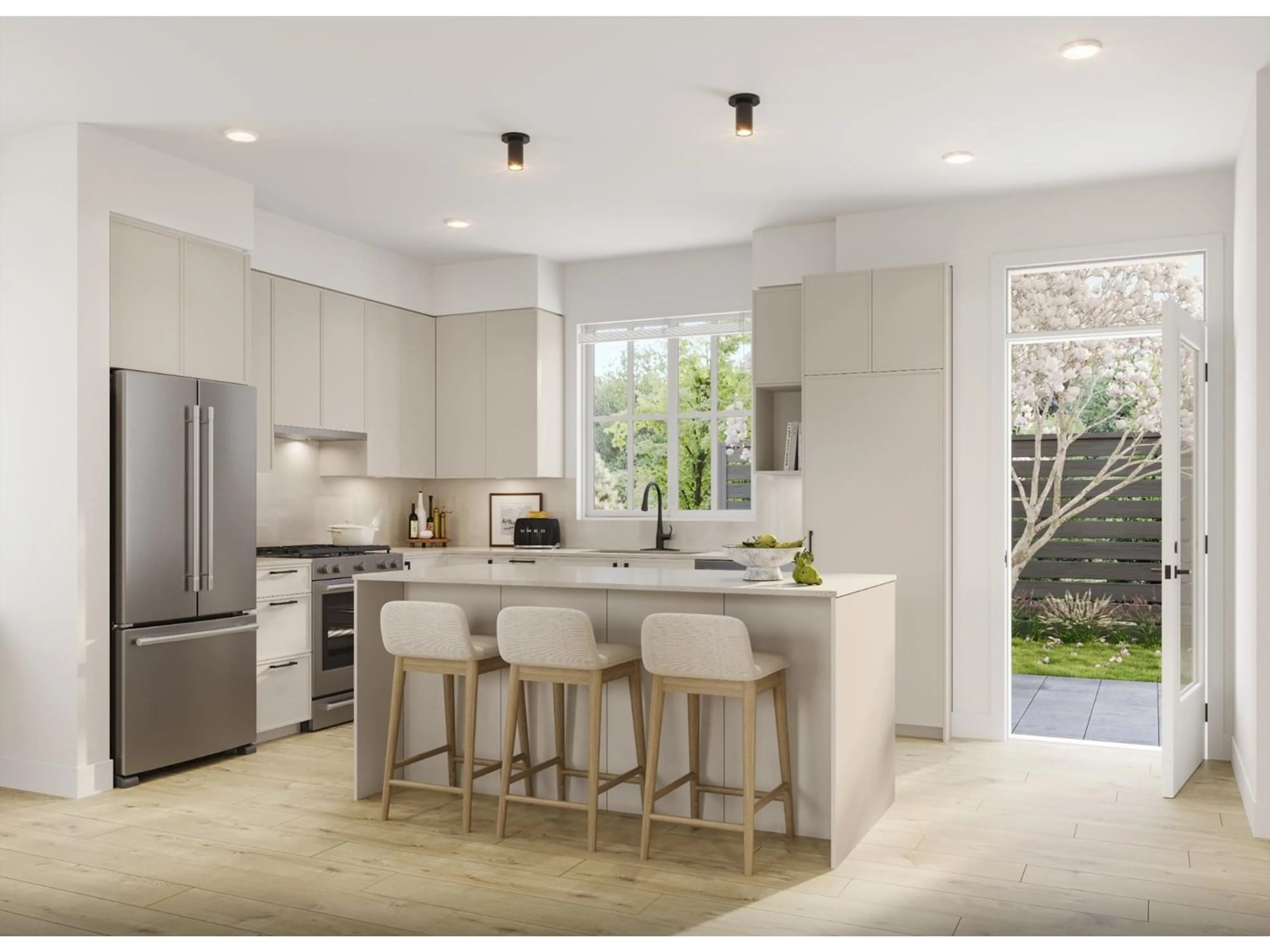 Contemporary kitchen, ceramic/tile floor for 2 - 7661 198B, Langley British Columbia V0V0V0