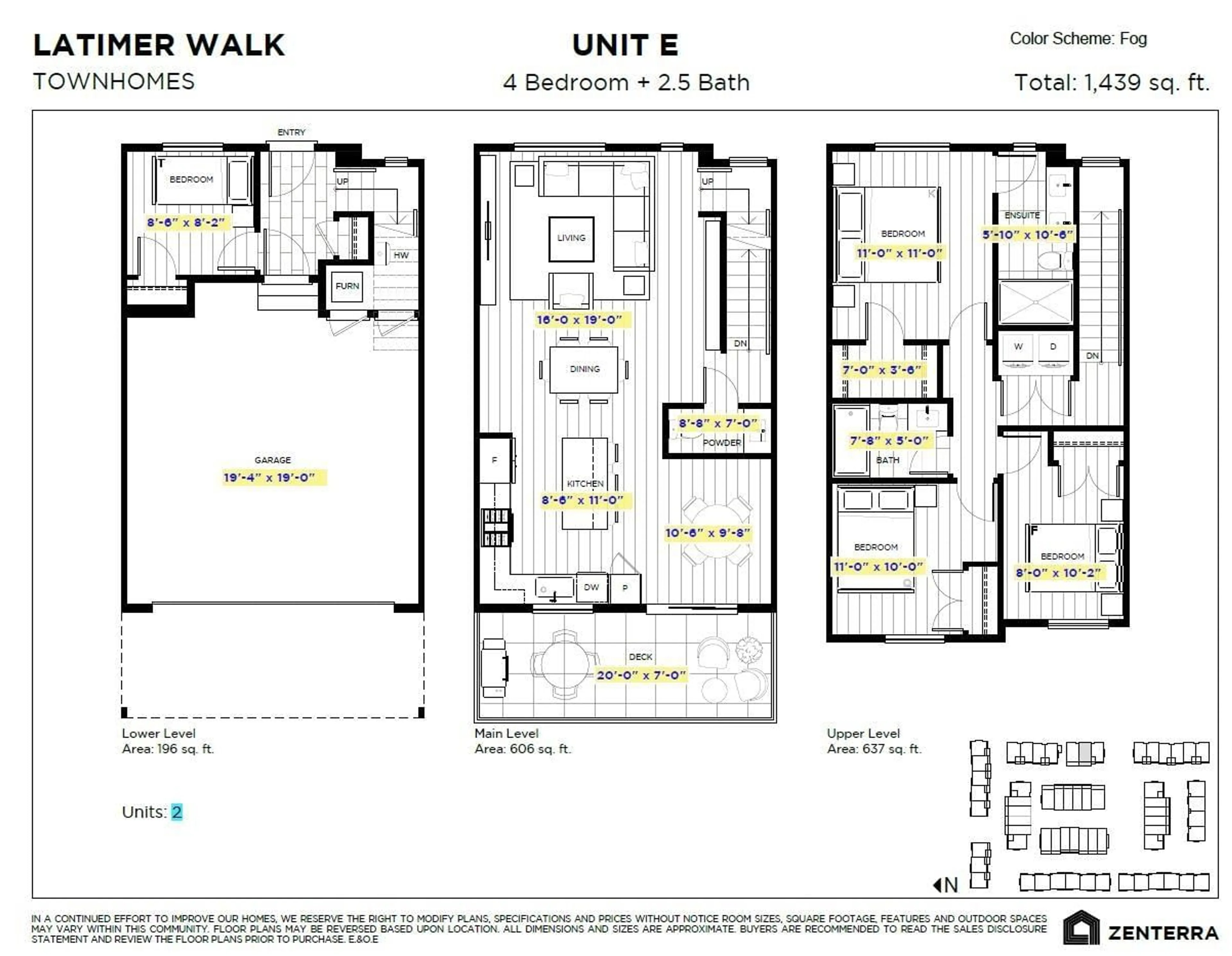 Floor plan for 2 - 7661 198B, Langley British Columbia V0V0V0