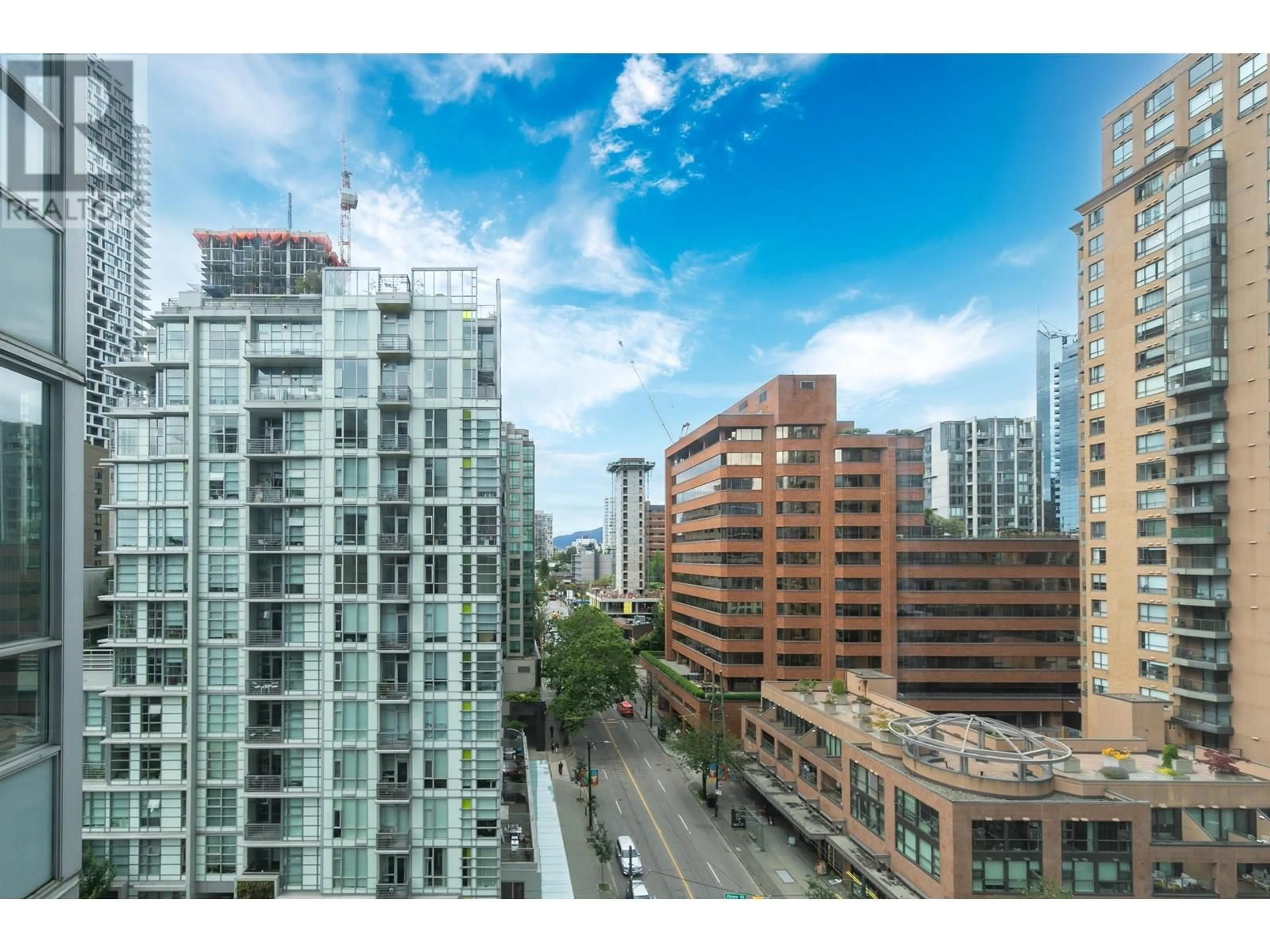 A pic from outside/outdoor area/front of a property/back of a property/a pic from drone, city buildings view from balcony for 1102 - 1212 HOWE STREET, Vancouver British Columbia V6Z2M9