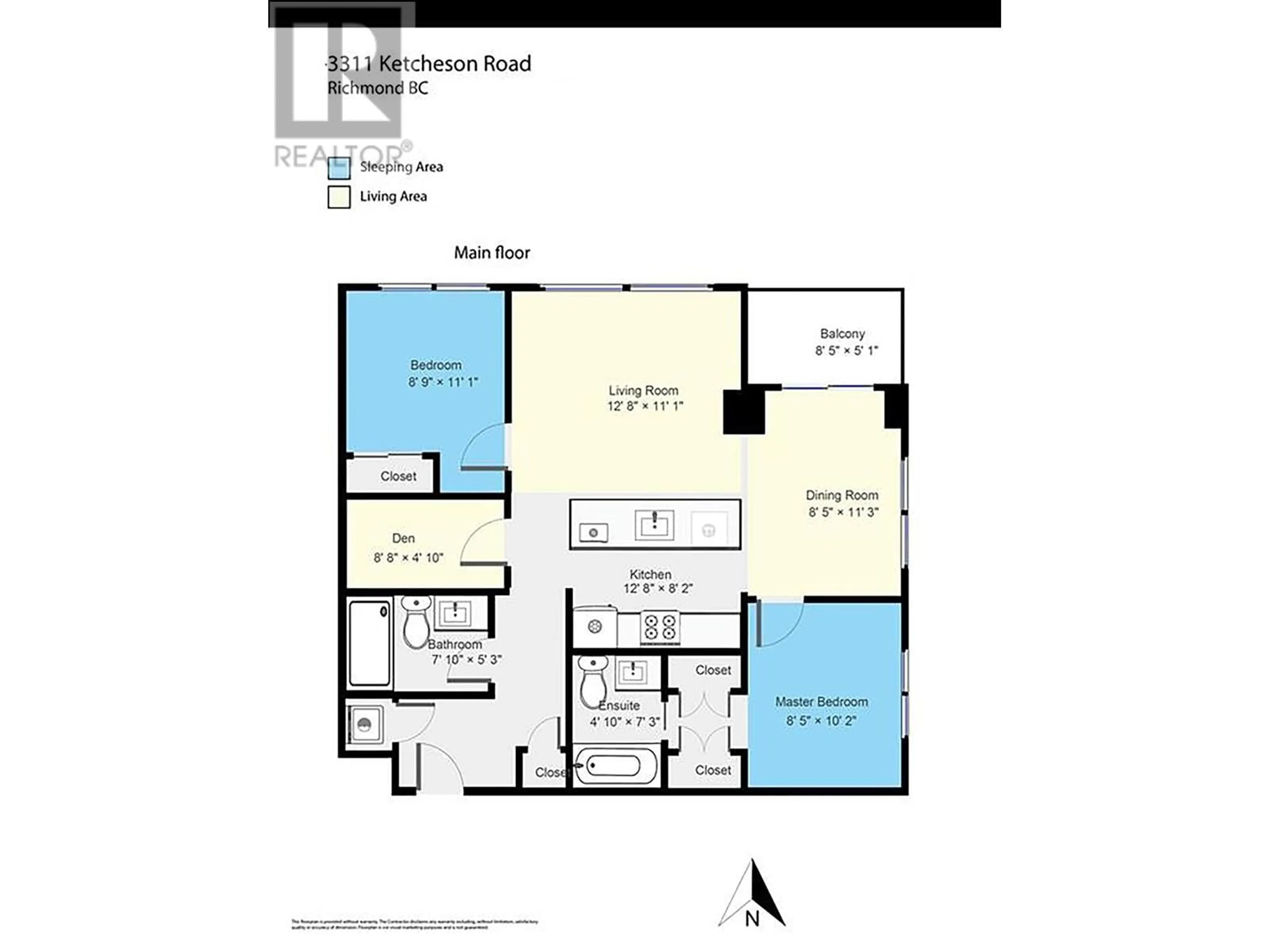 Floor plan for 586 - 3311 KETCHESON ROAD, Richmond British Columbia V6X0S4