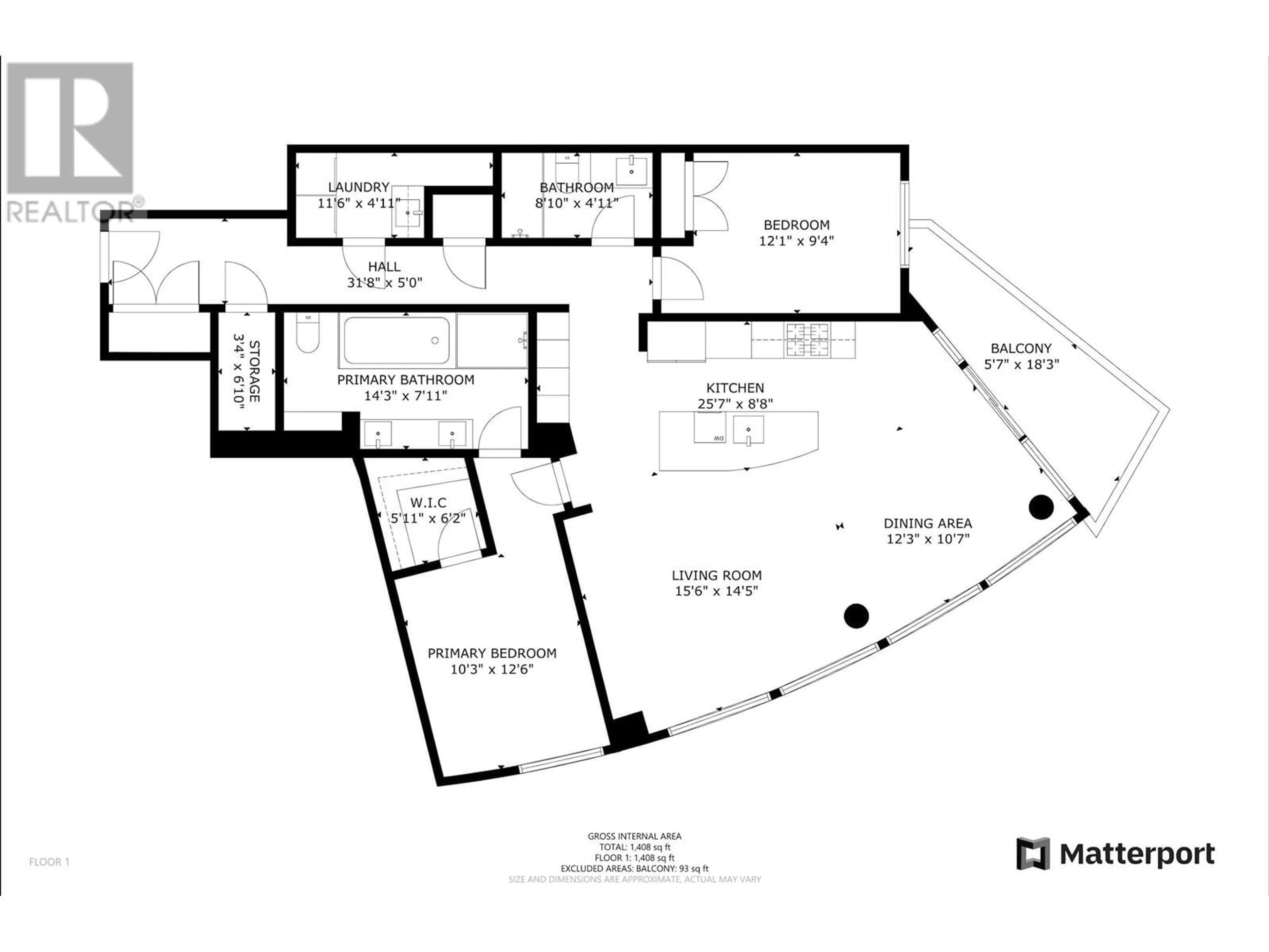 Floor plan for 1705 - 210 SALTER STREET, New Westminster British Columbia V3M0J9