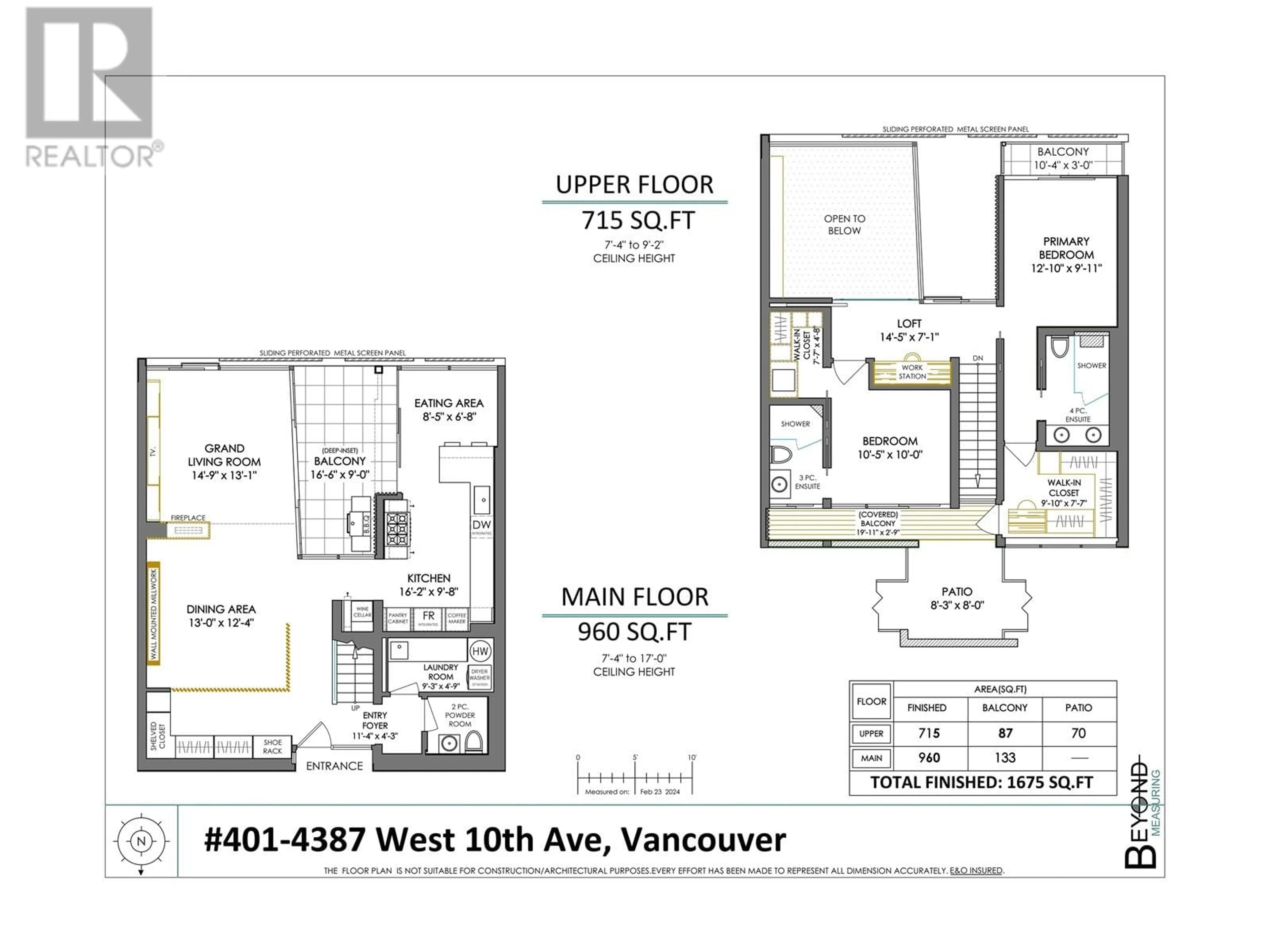 Floor plan for 401 - 4387 10TH AVENUE, Vancouver British Columbia V6R2H6