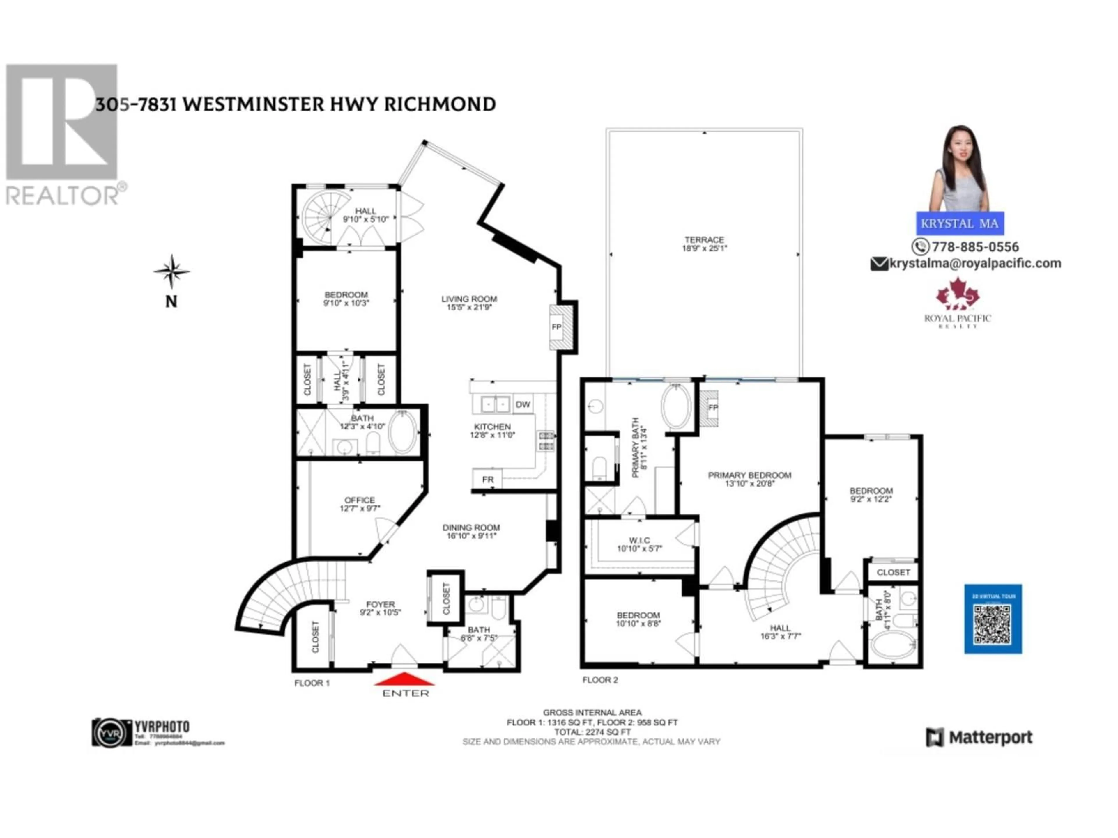 Floor plan for 301 - 7831 WESTMINSTER HIGHWAY, Richmond British Columbia V6X4J4