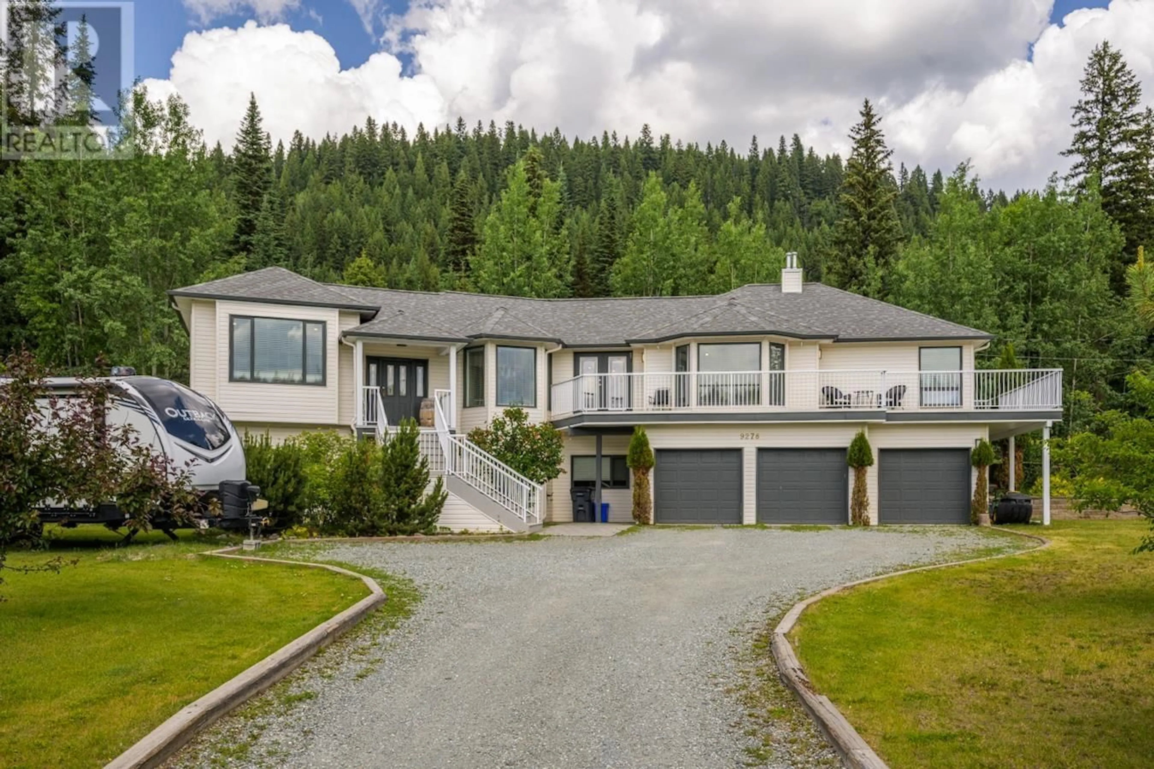 Home with vinyl exterior material, mountain view for 9278 NORTH NECHAKO ROAD, Prince George British Columbia V2K4Z9