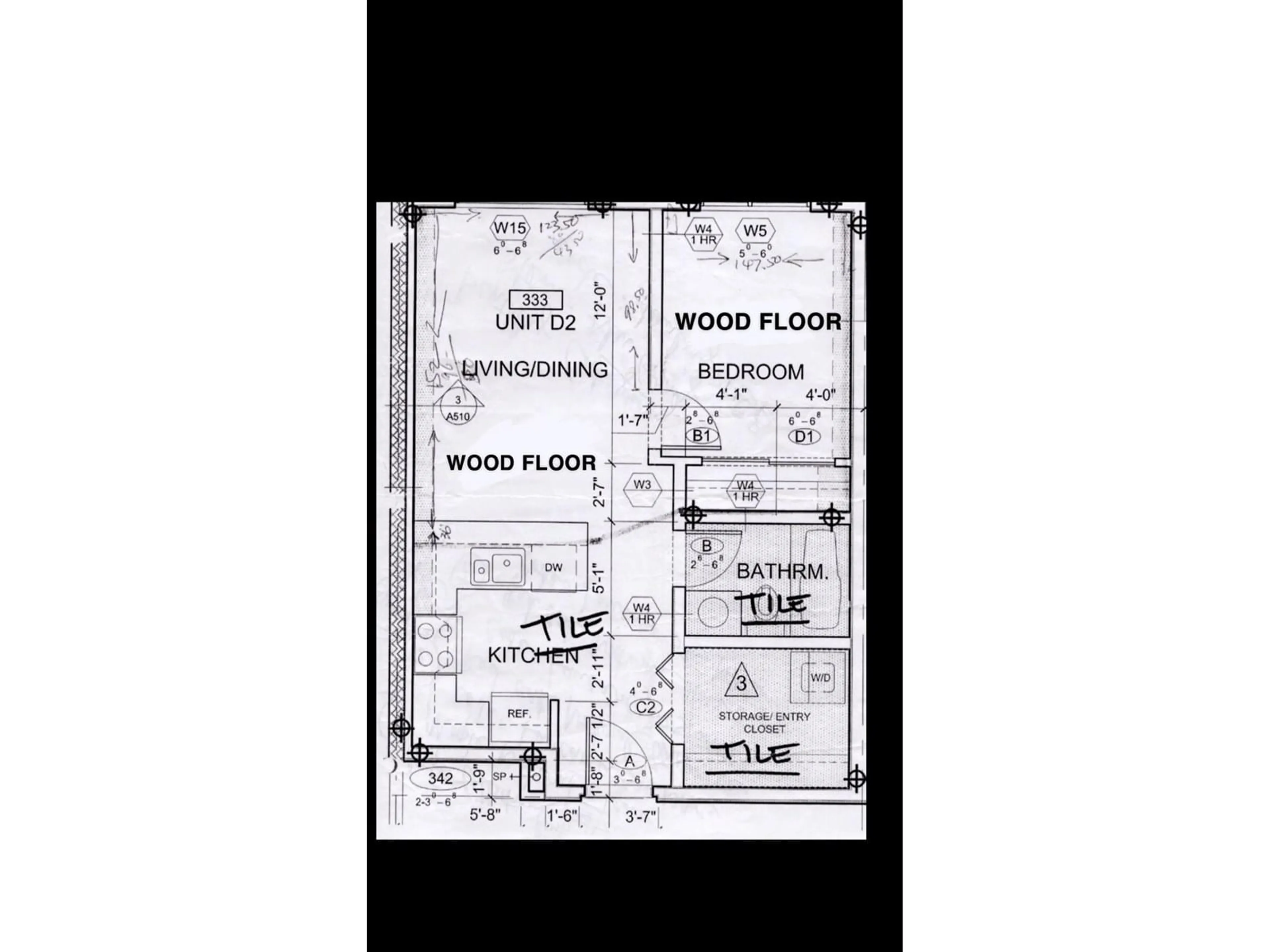 Floor plan for 333 - 13728 108, Surrey British Columbia V3T0G2