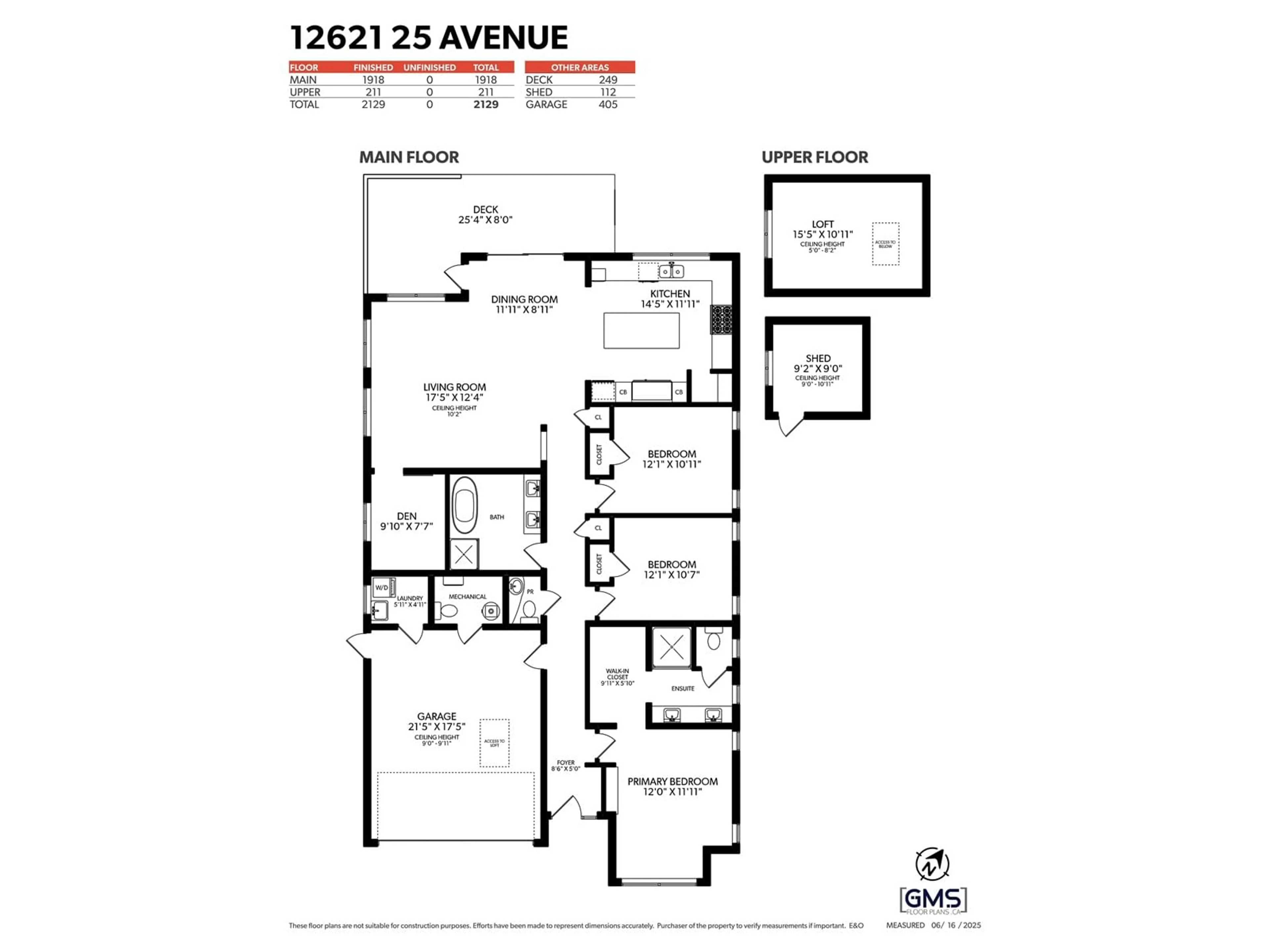 Floor plan for 12621 25, Surrey British Columbia V4A2K5