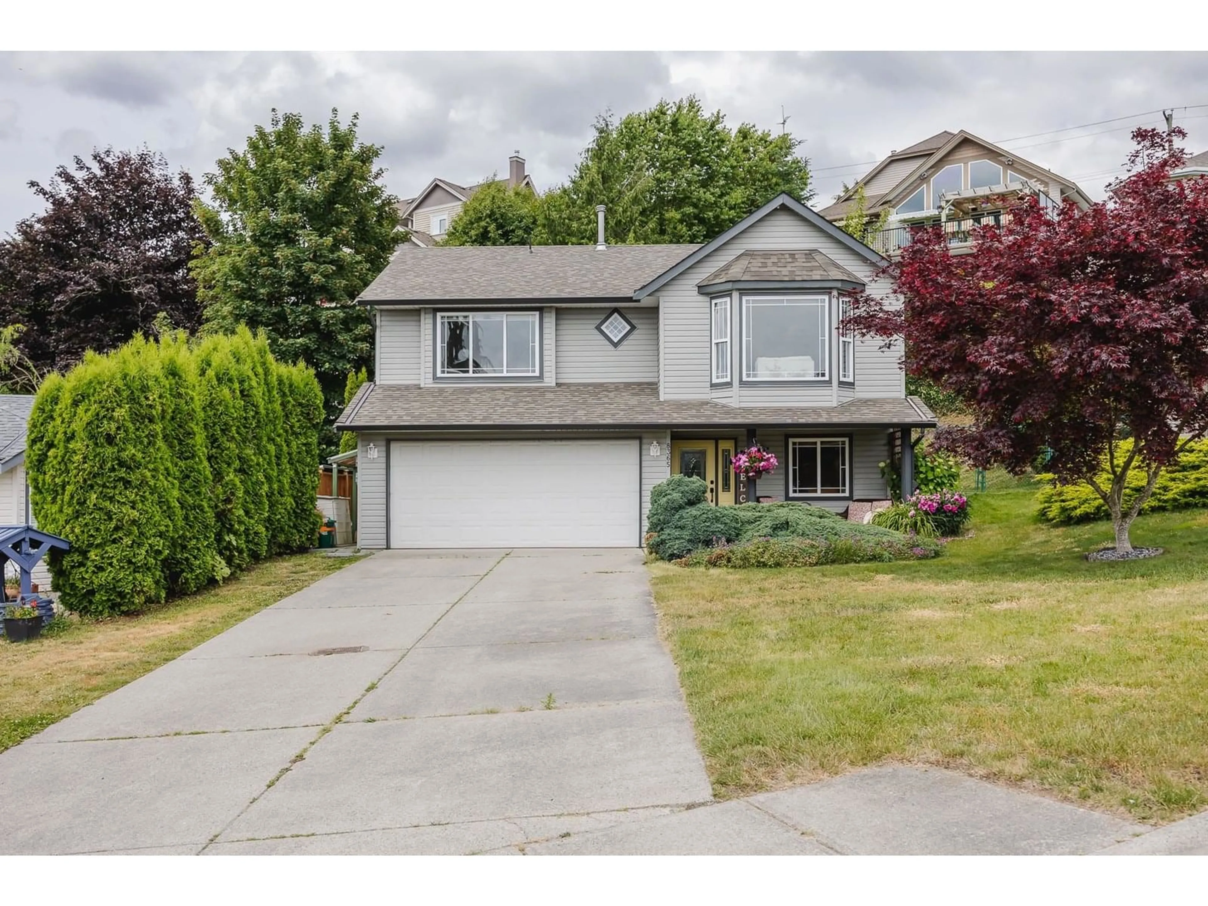 Home with vinyl exterior material, street for 8365 CLERIHUE, Mission British Columbia V2V7A1