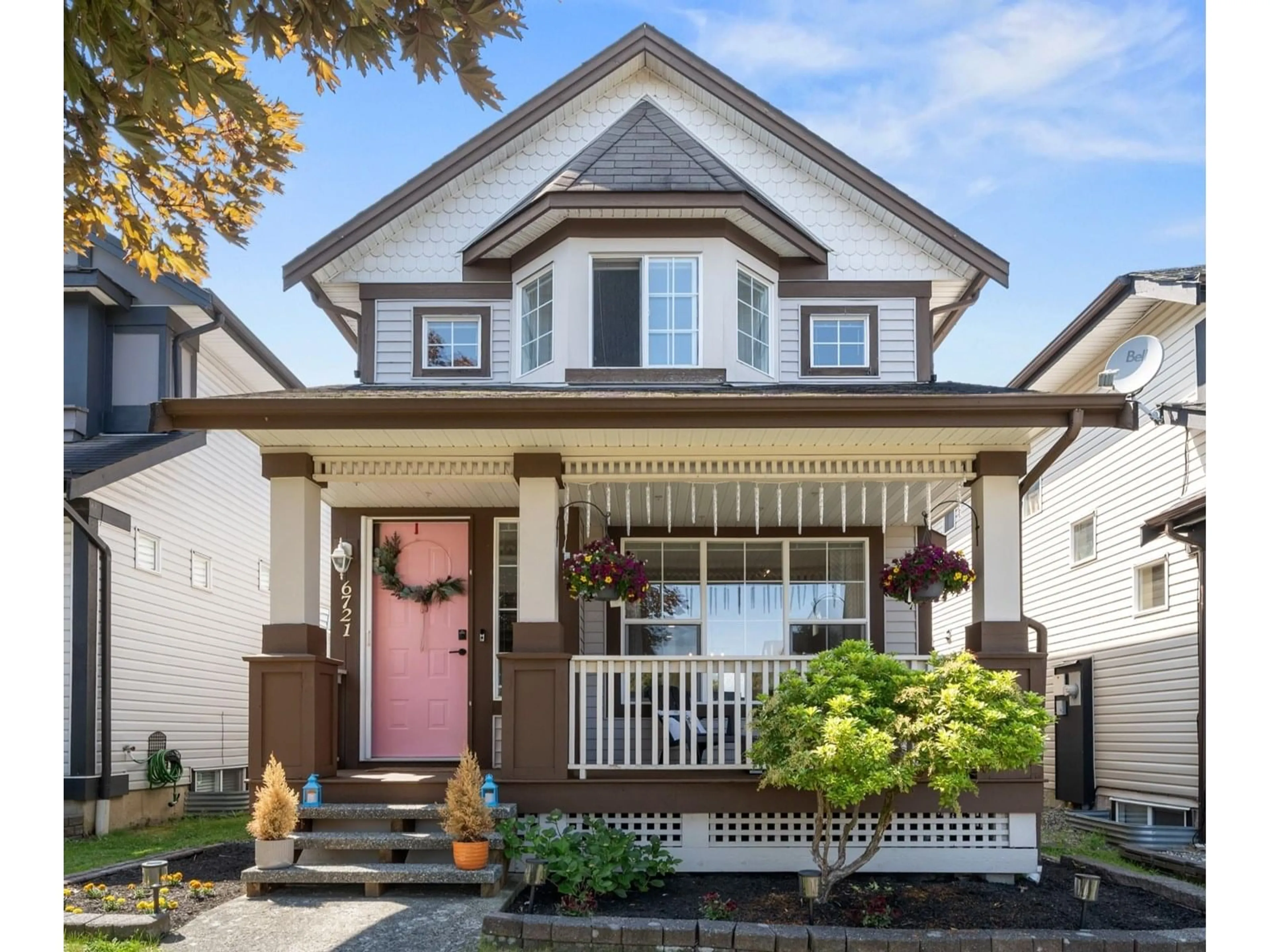 Home with brick exterior material, street for 6721 184A, Surrey British Columbia V3S9A8