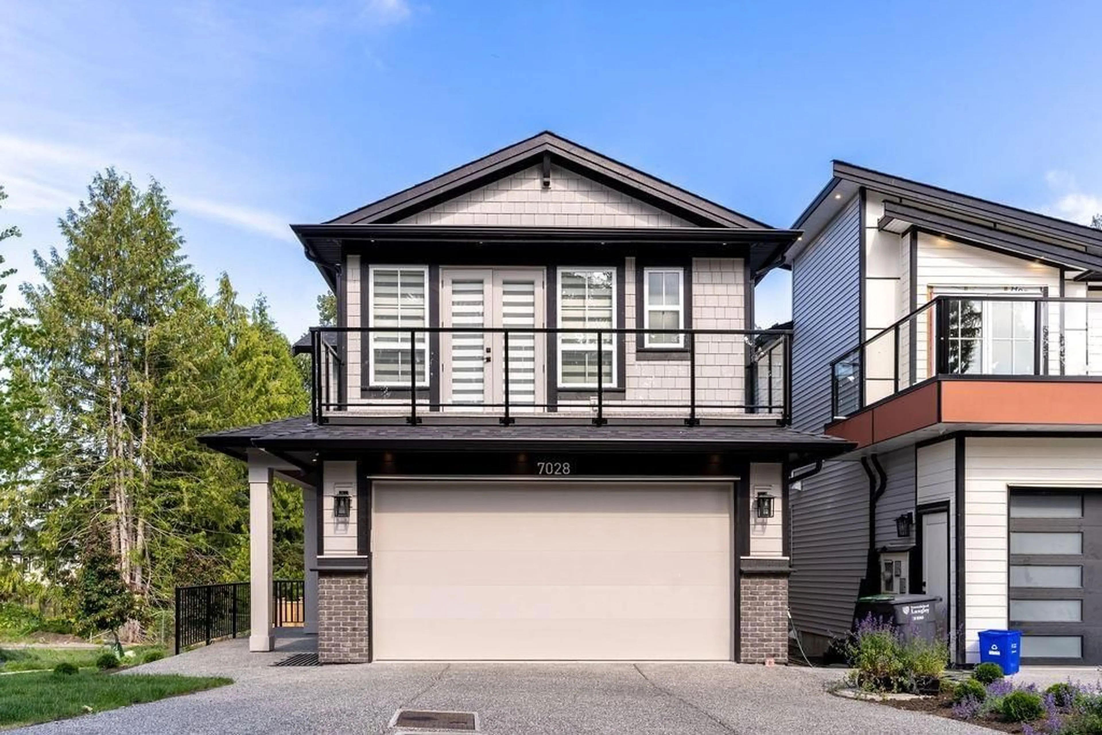 Home with brick exterior material, street for 7028 205, Langley British Columbia V2Y1S9