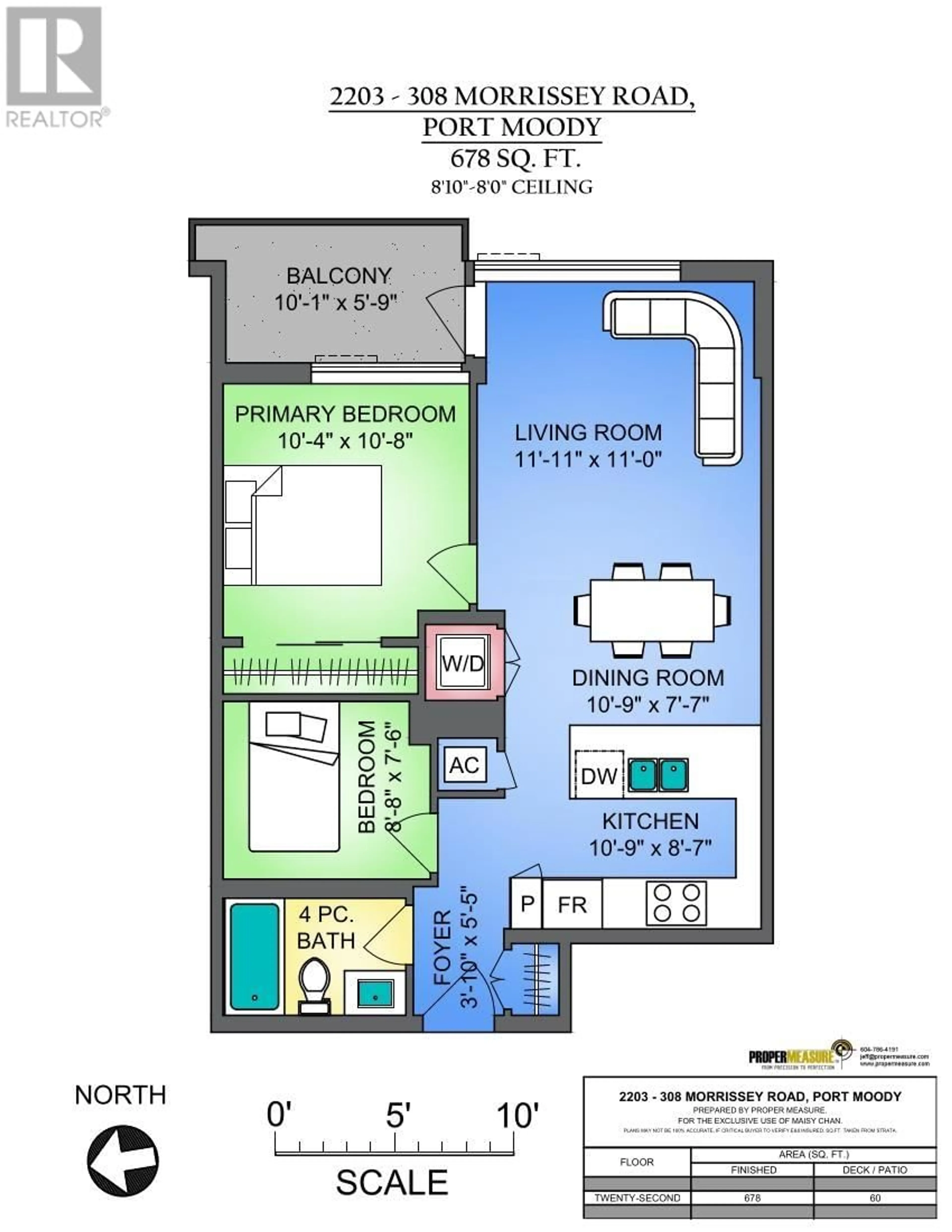 Floor plan for 2203 - 308 MORRISSEY ROAD, Port Moody British Columbia V3H0M2