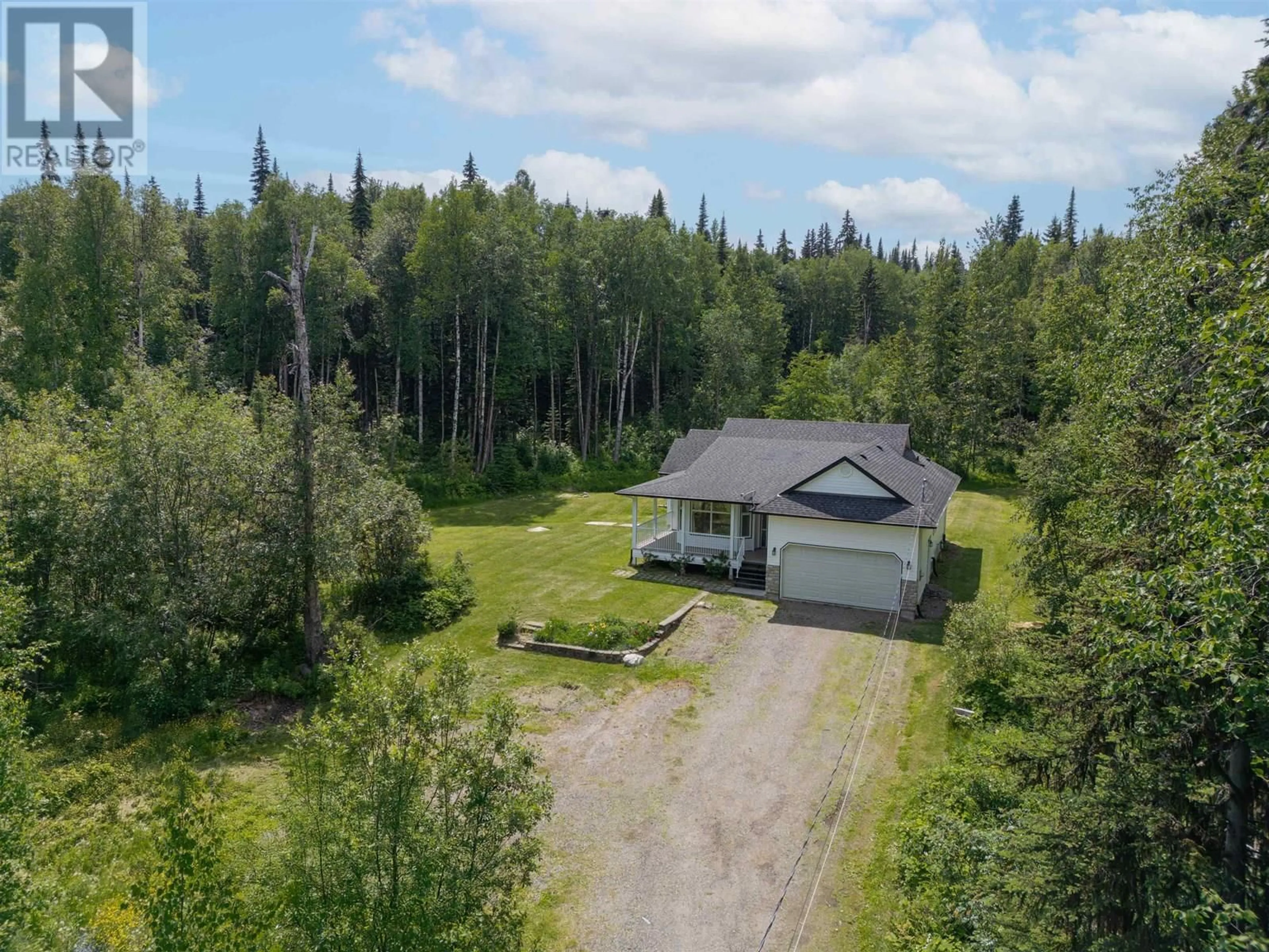 A pic from outside/outdoor area/front of a property/back of a property/a pic from drone, forest/trees view for 6219 FRANCA ROAD, Prince George British Columbia V2K5H5