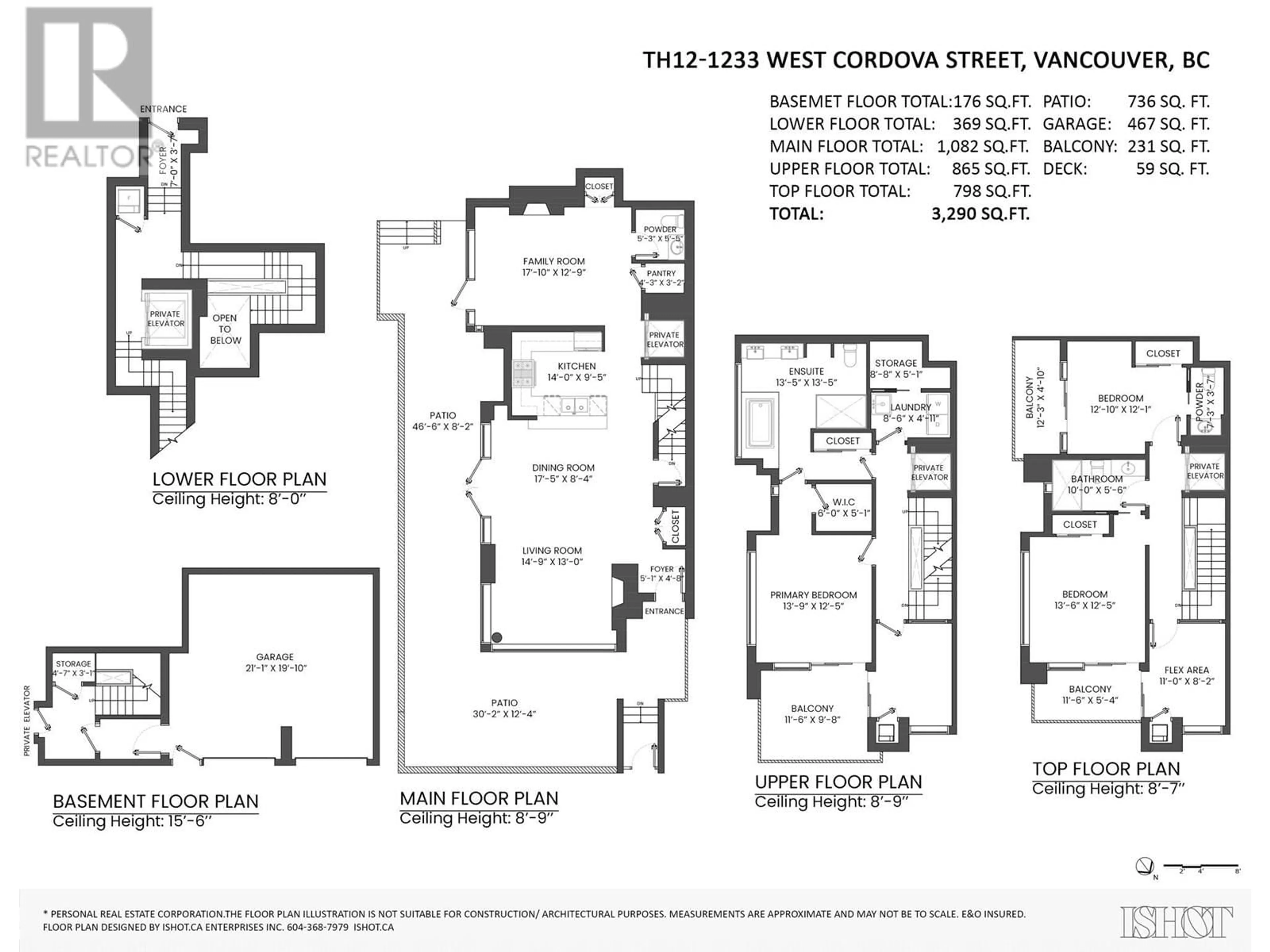 Floor plan for TH12 - 1233 CORDOVA STREET, Vancouver British Columbia V6C3R1