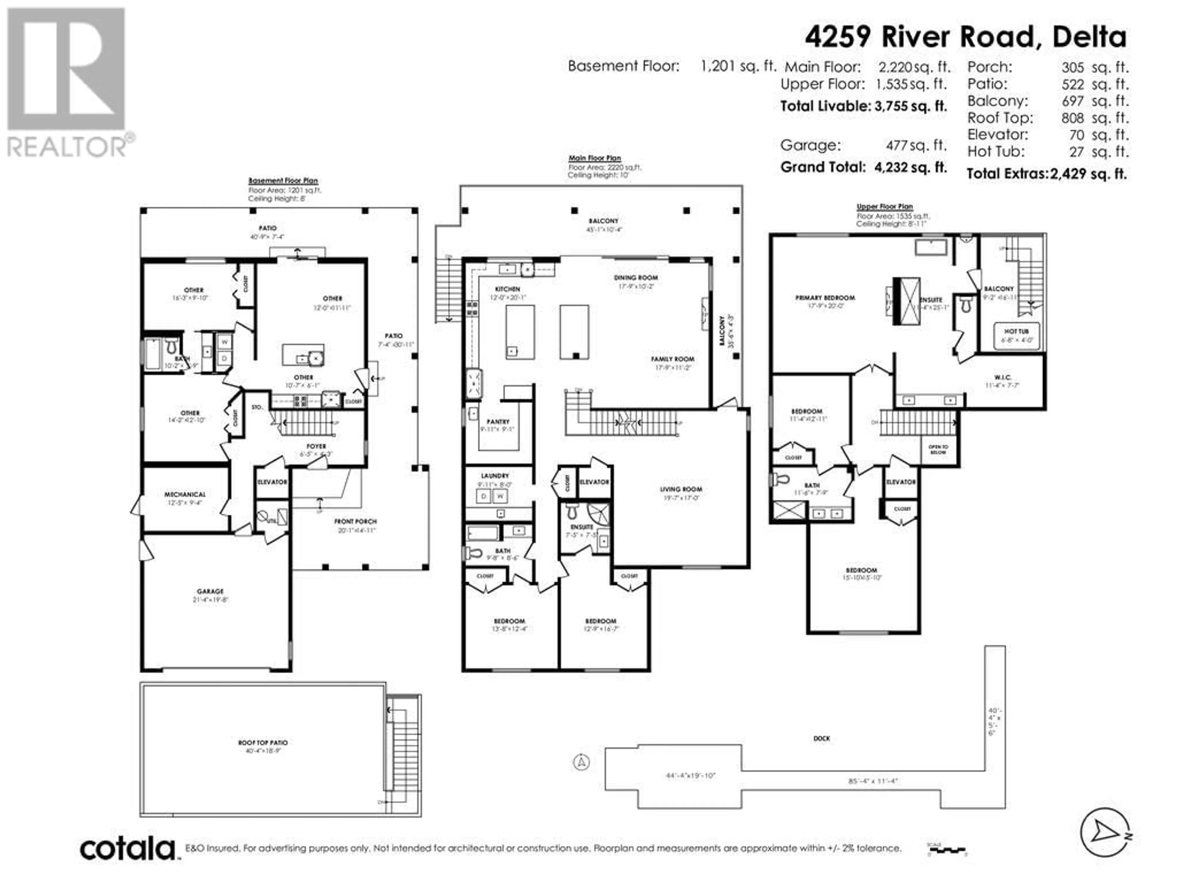 Floor plan for 4259 RIVER ROAD, Delta British Columbia V4K1R9